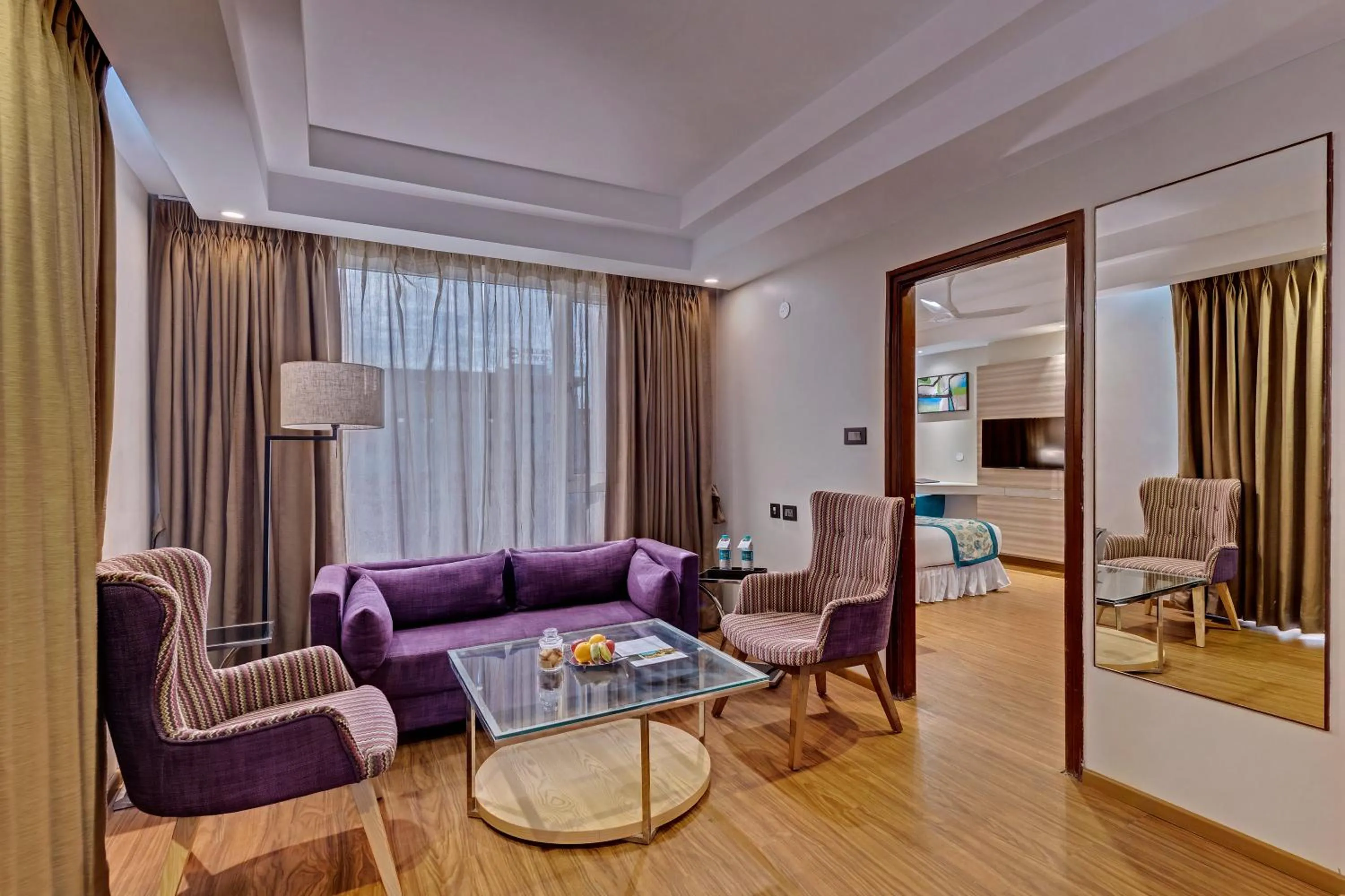 Seating area in The Fern Residency Hubballi