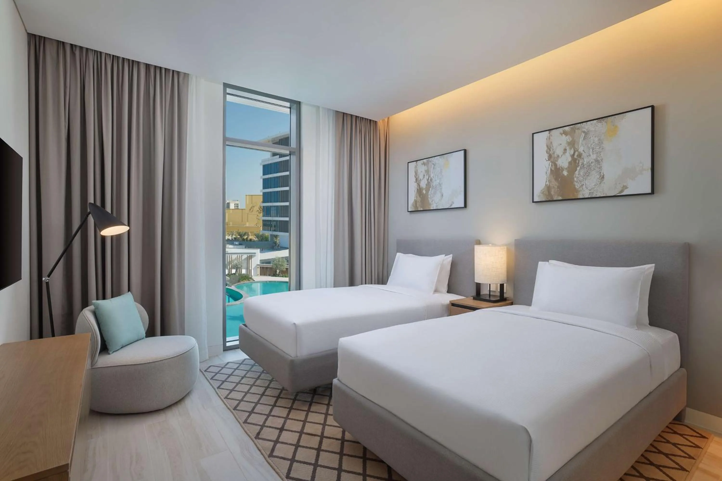 Bedroom, Bed in Doubletree By Hilton Abu Dhabi Yas Island Residences