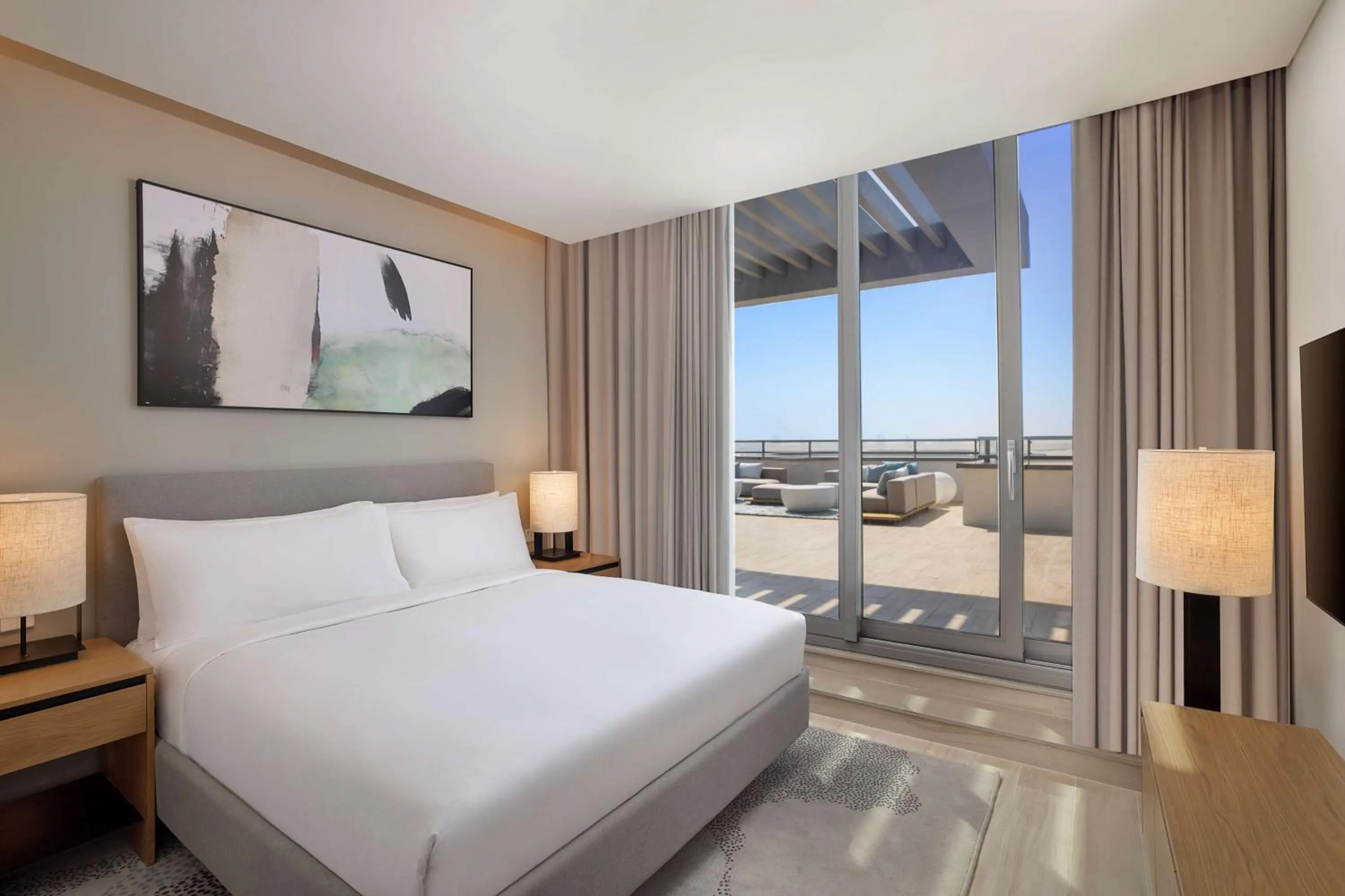 Bedroom, Bed in Doubletree By Hilton Abu Dhabi Yas Island Residences