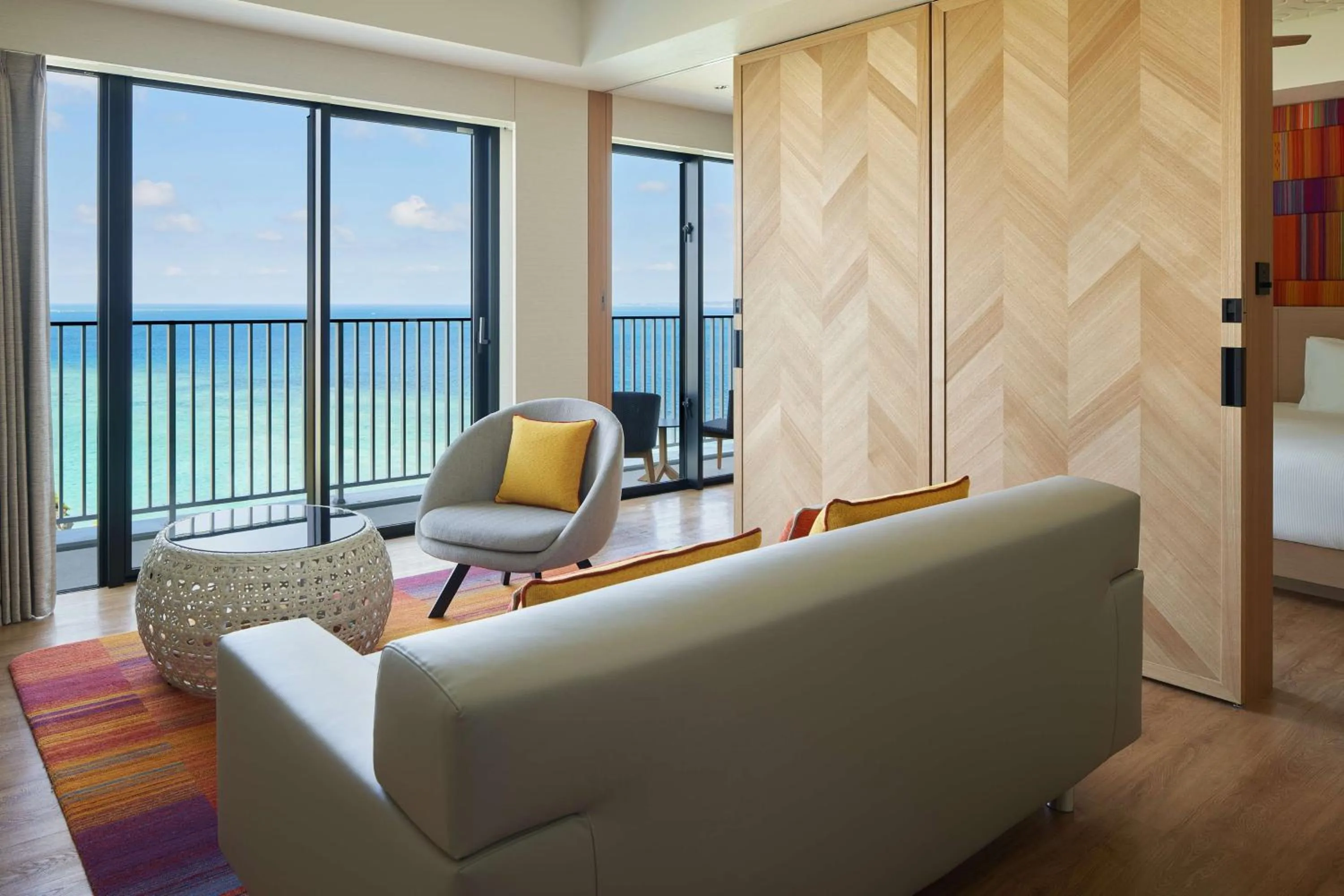 Living room in Hilton Club The Beach Resort Sesoko