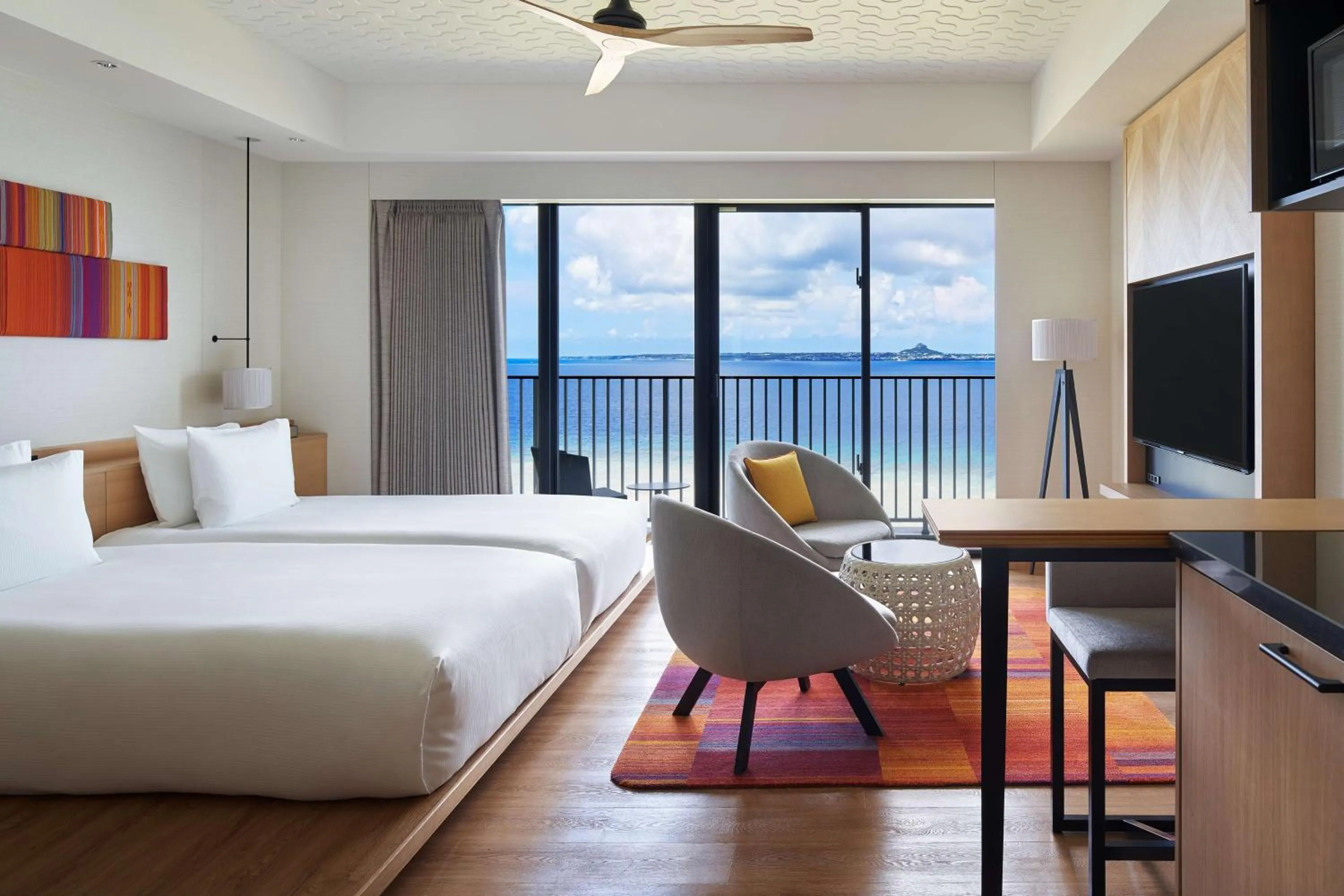 Bedroom, Bed in Hilton Club The Beach Resort Sesoko