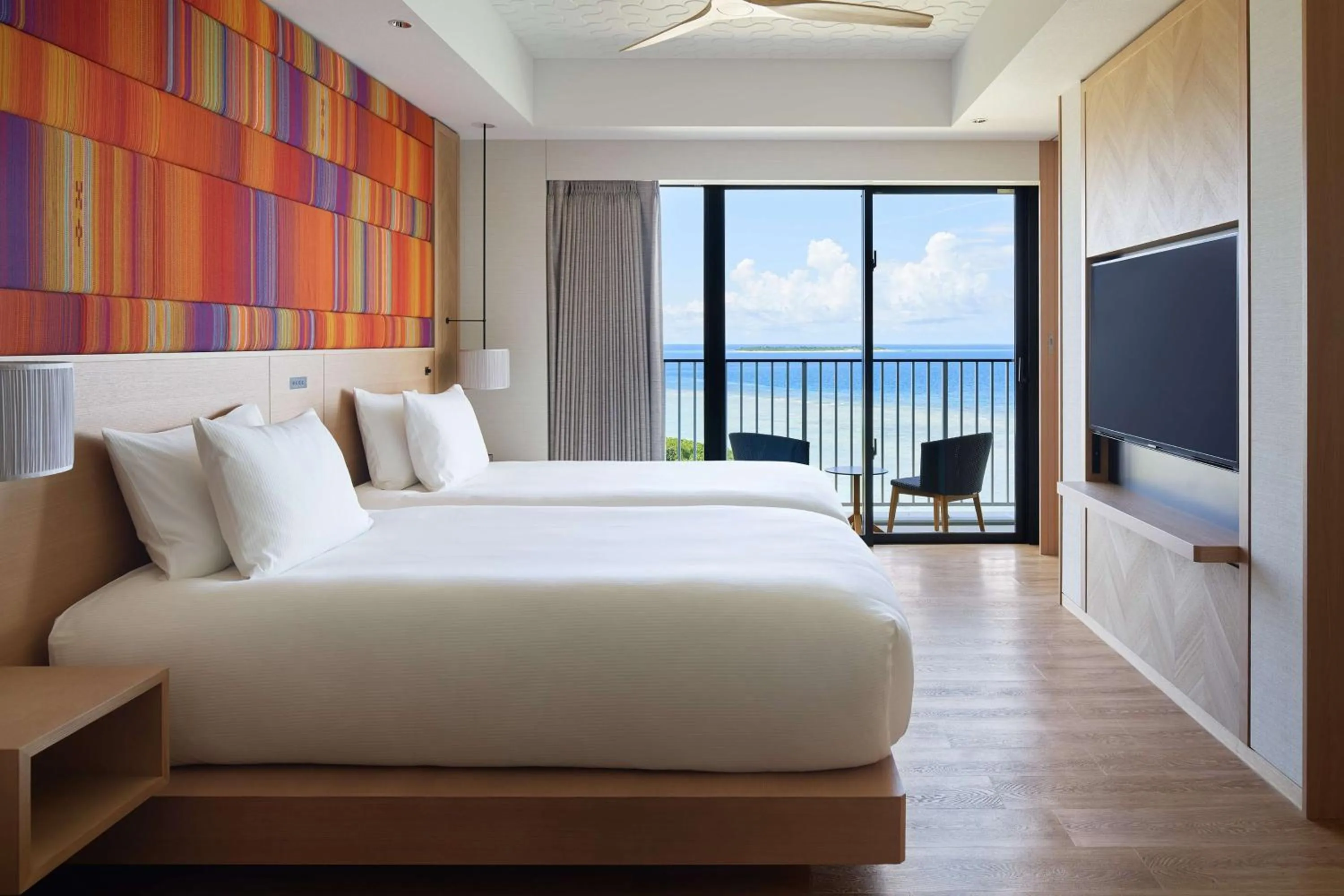 View (from property/room), Bed in Hilton Club The Beach Resort Sesoko