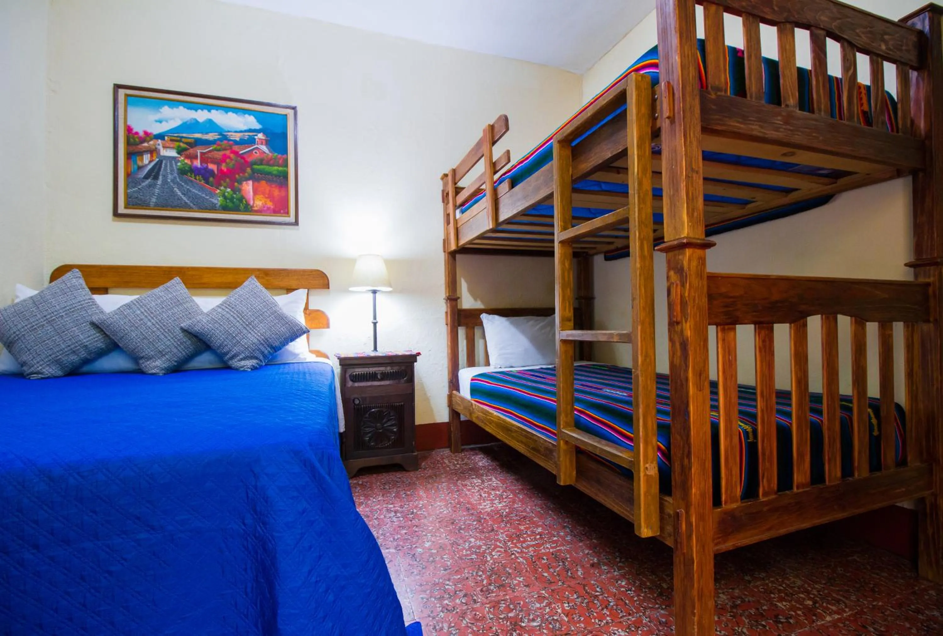 Bed in Hostal Antigua