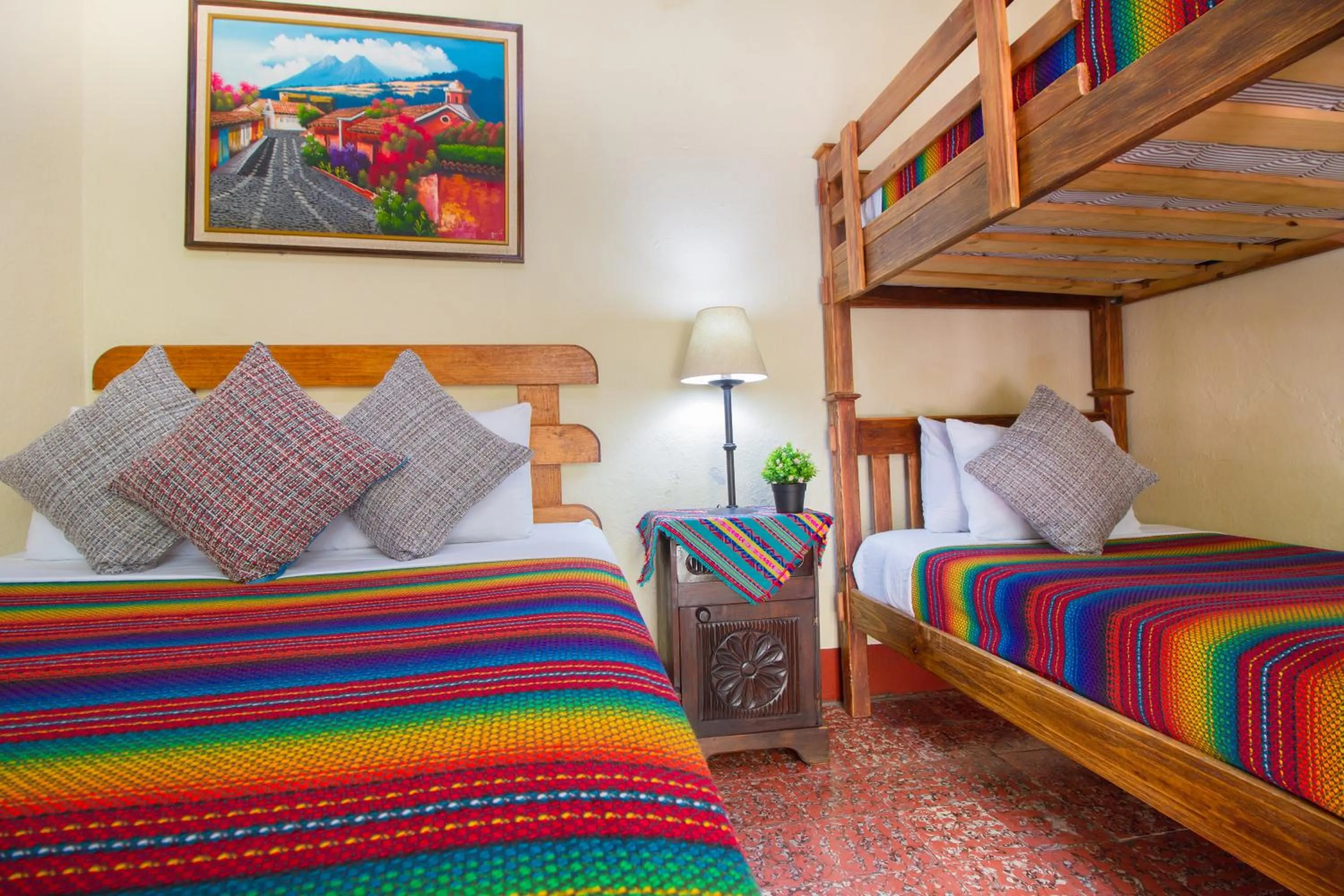 Night, Bed in Hostal Antigua