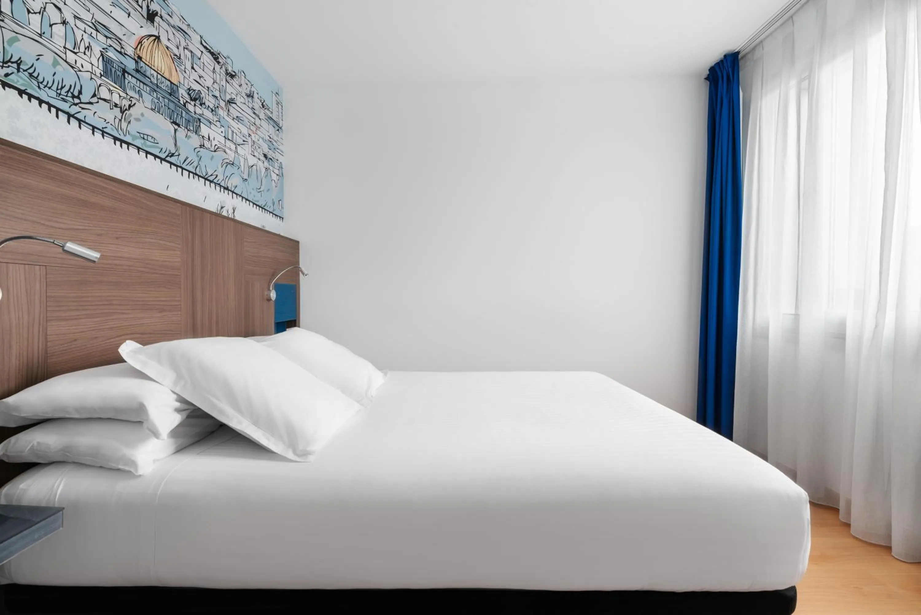 Bed in Eurostars Blue Coruña