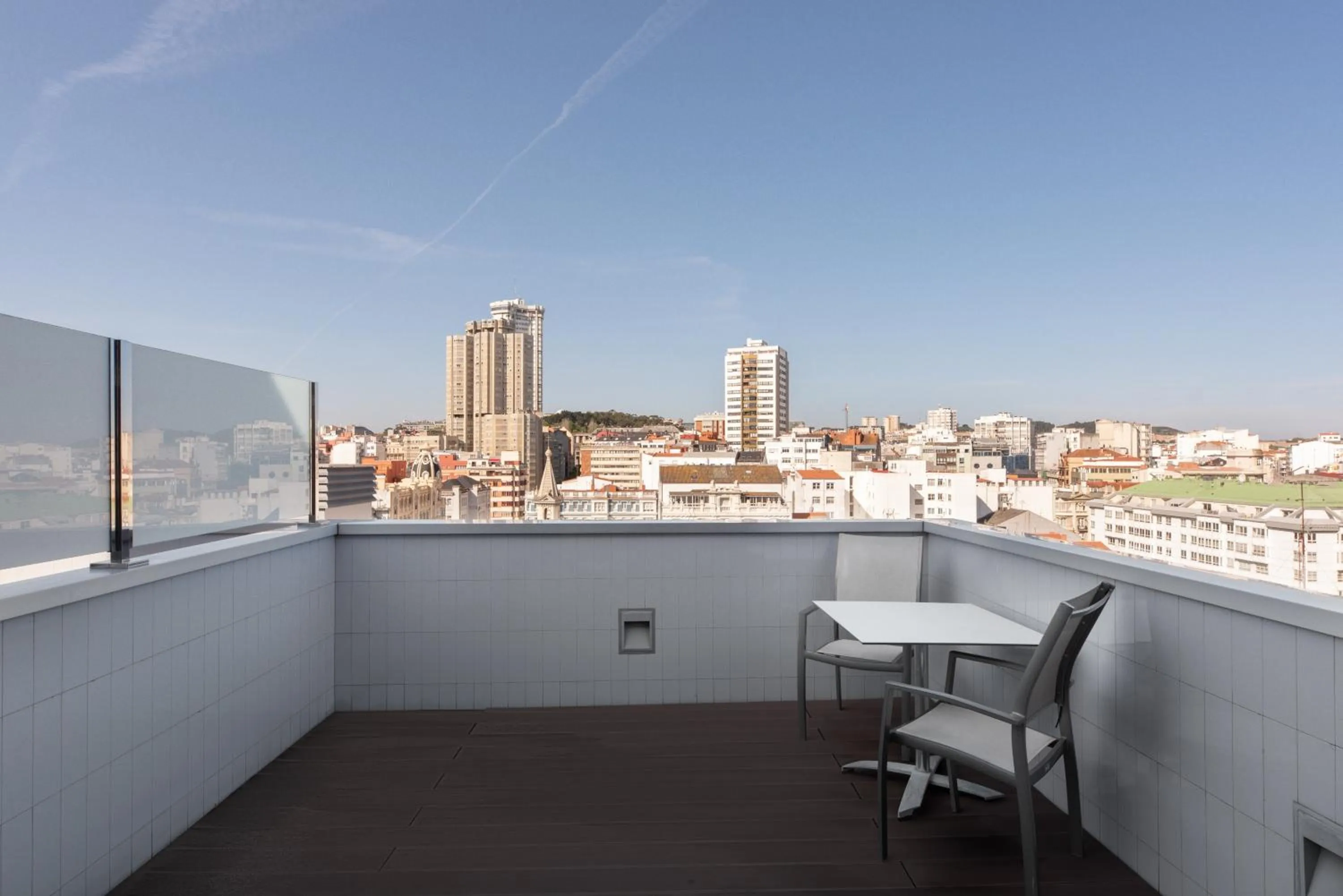 Balcony/Terrace in Eurostars Blue Coruña