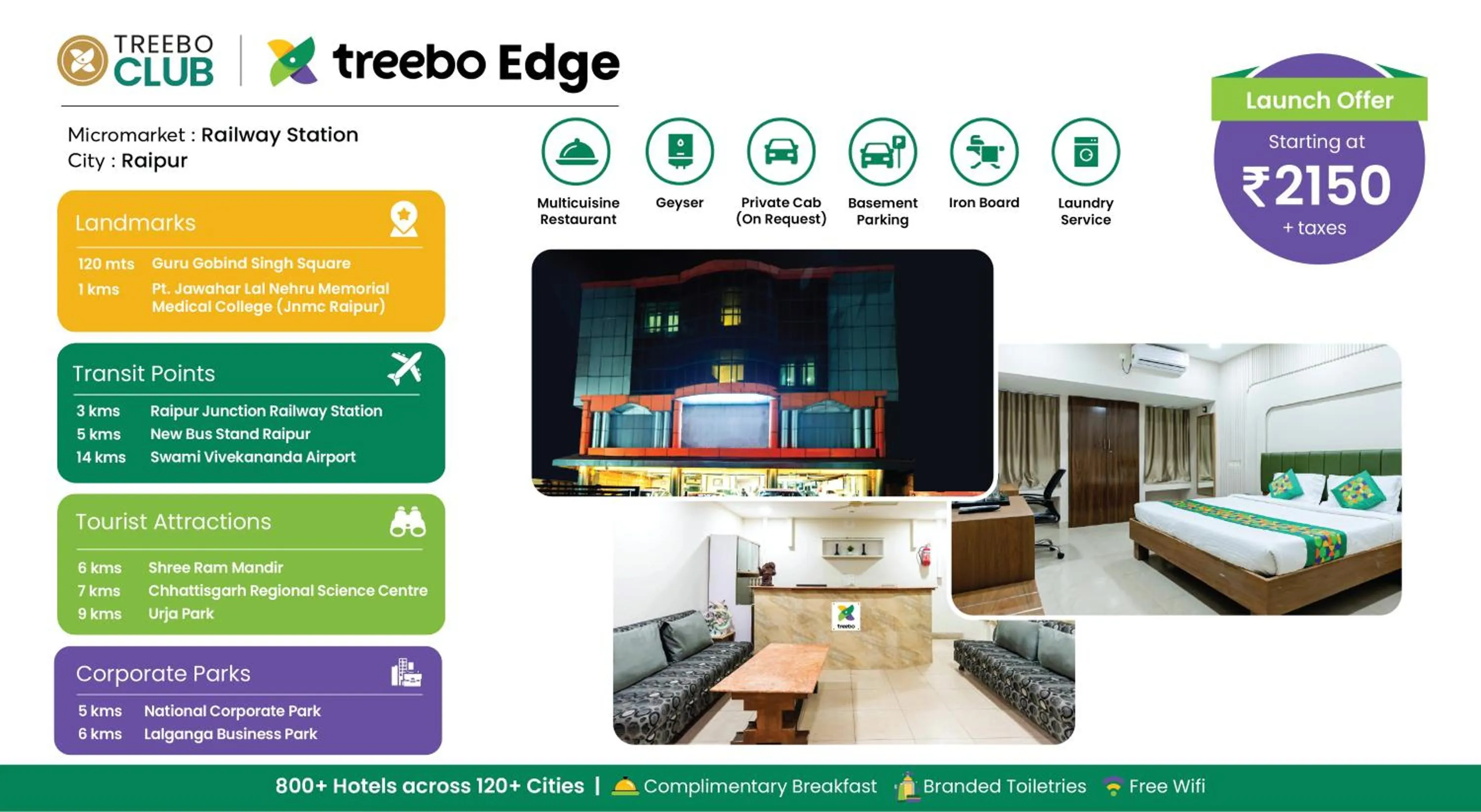 Treebo Edge Raipur Railway Station