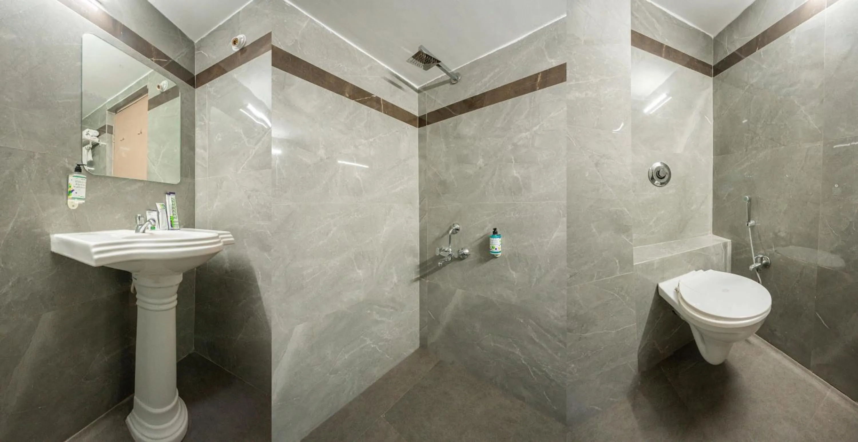 Bathroom in Treebo Edge Raipur Railway Station