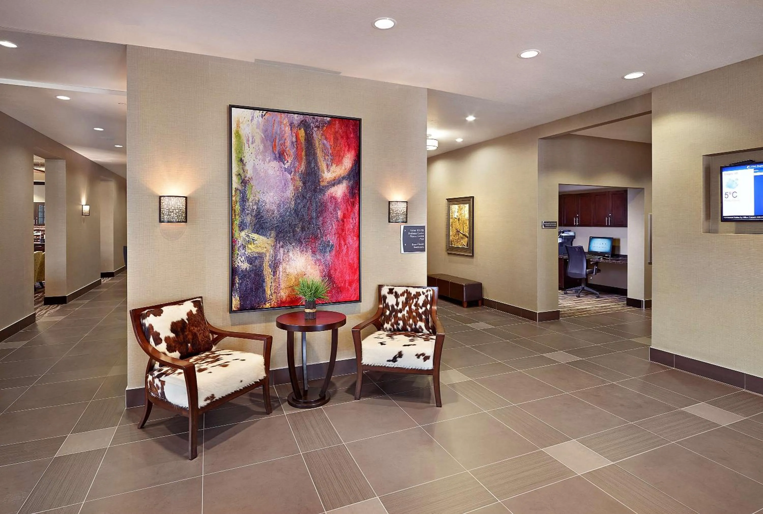 Lobby or reception in Homewood Suites Calgary Airport