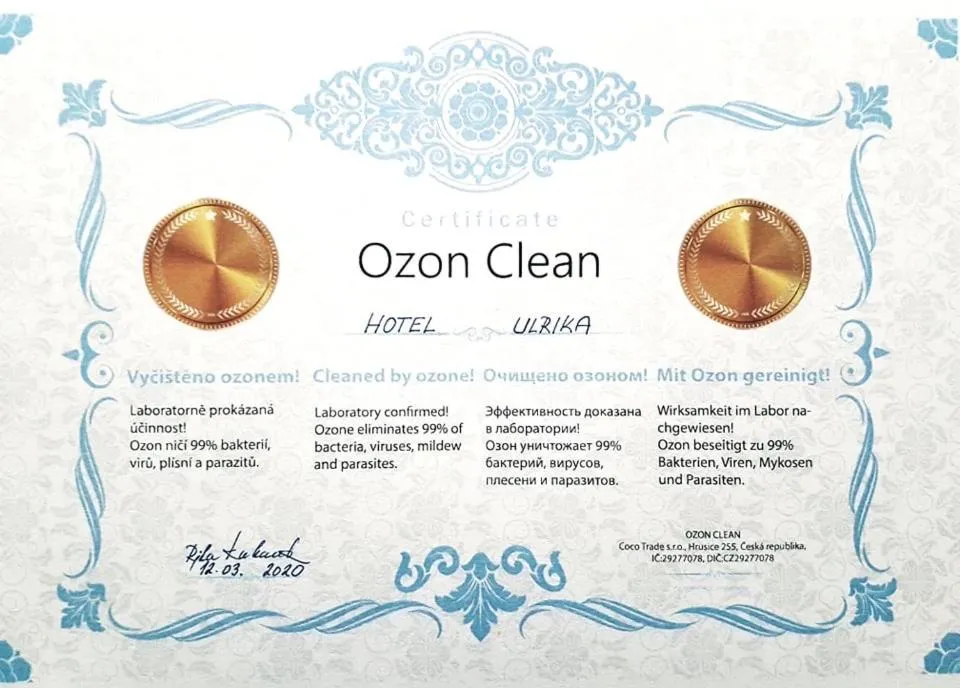 Certificate/Award in Spa Hotel ULRIKA