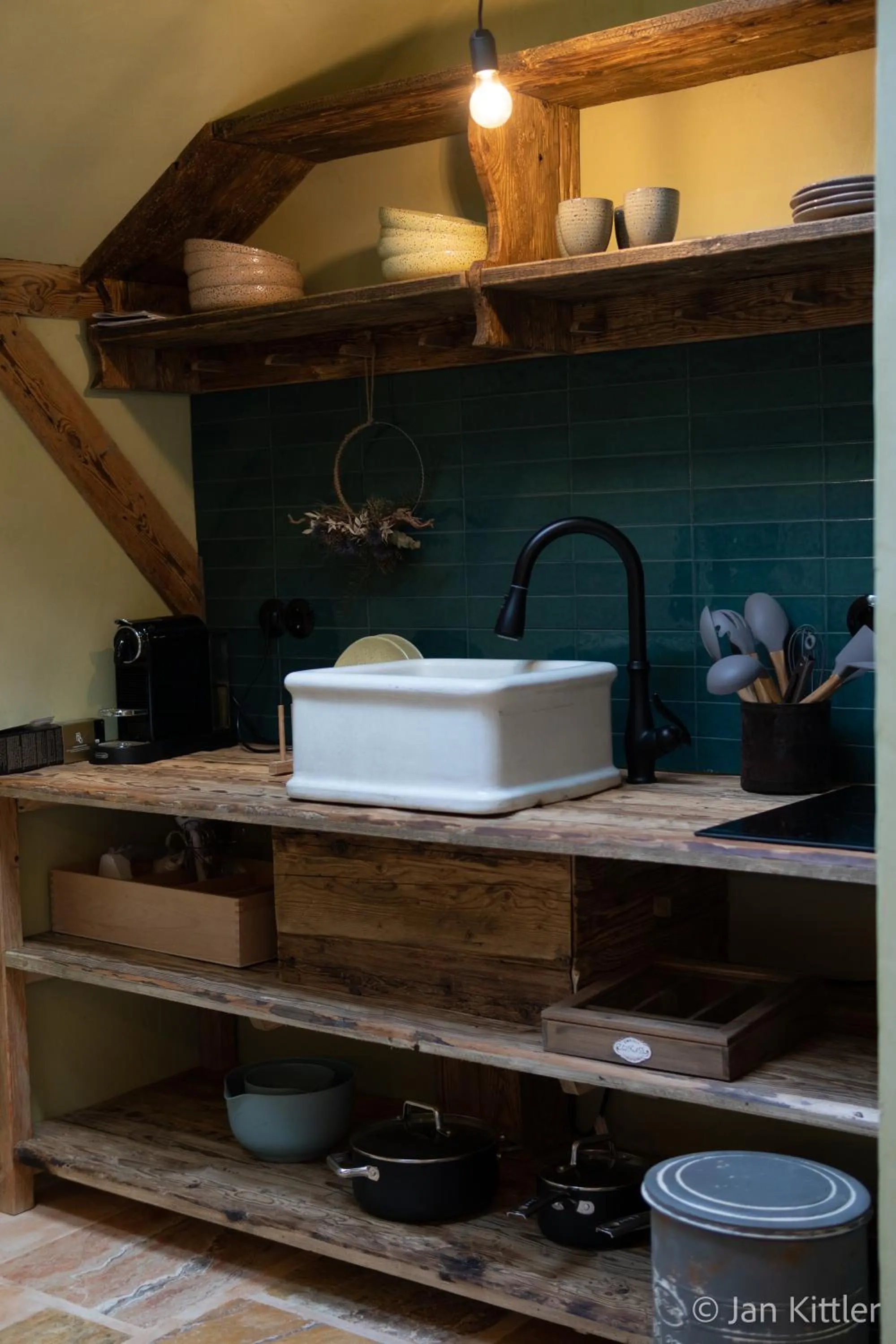 Kitchen or kitchenette in Gut Leben Landresort