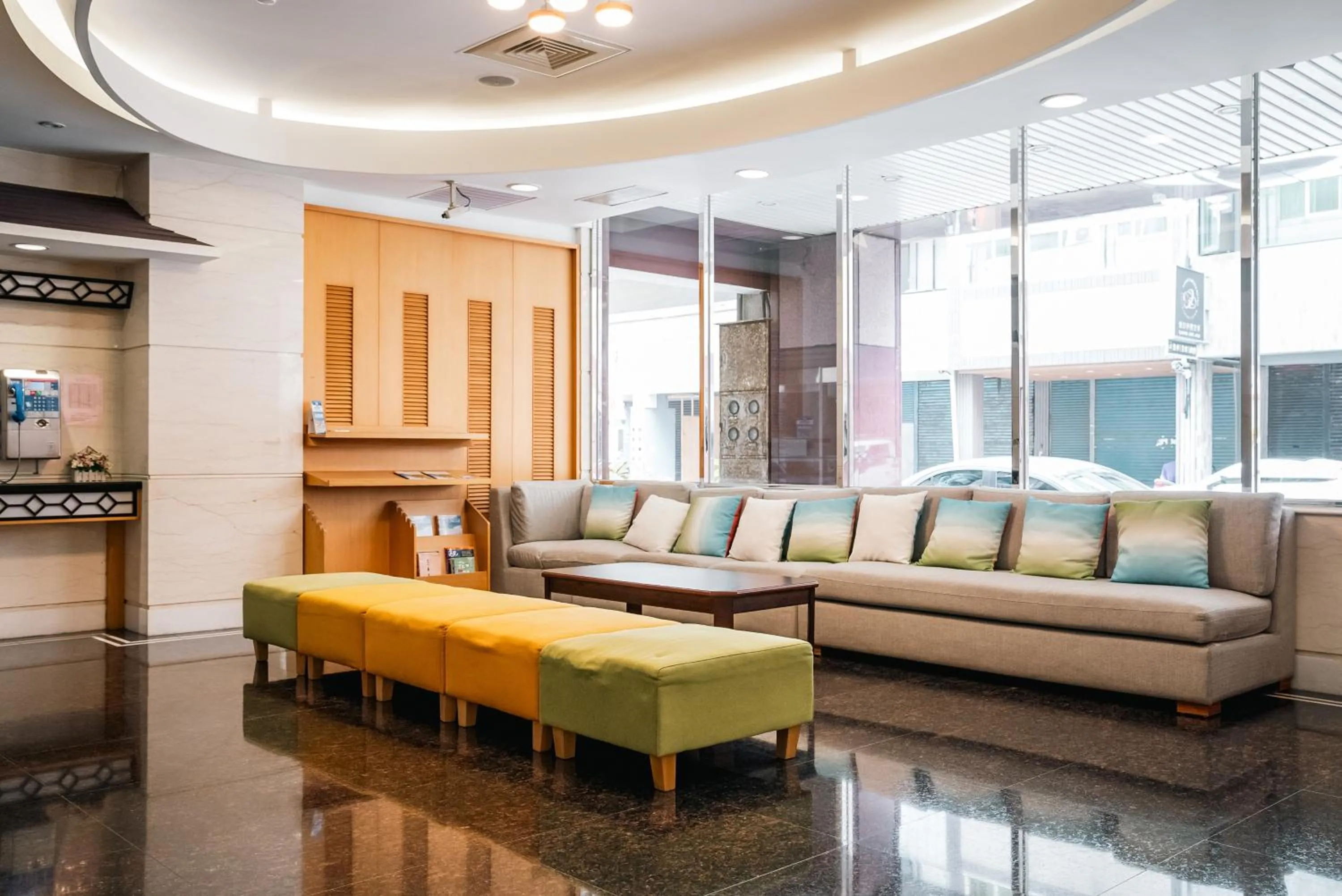 Seating area in KKS Hotel