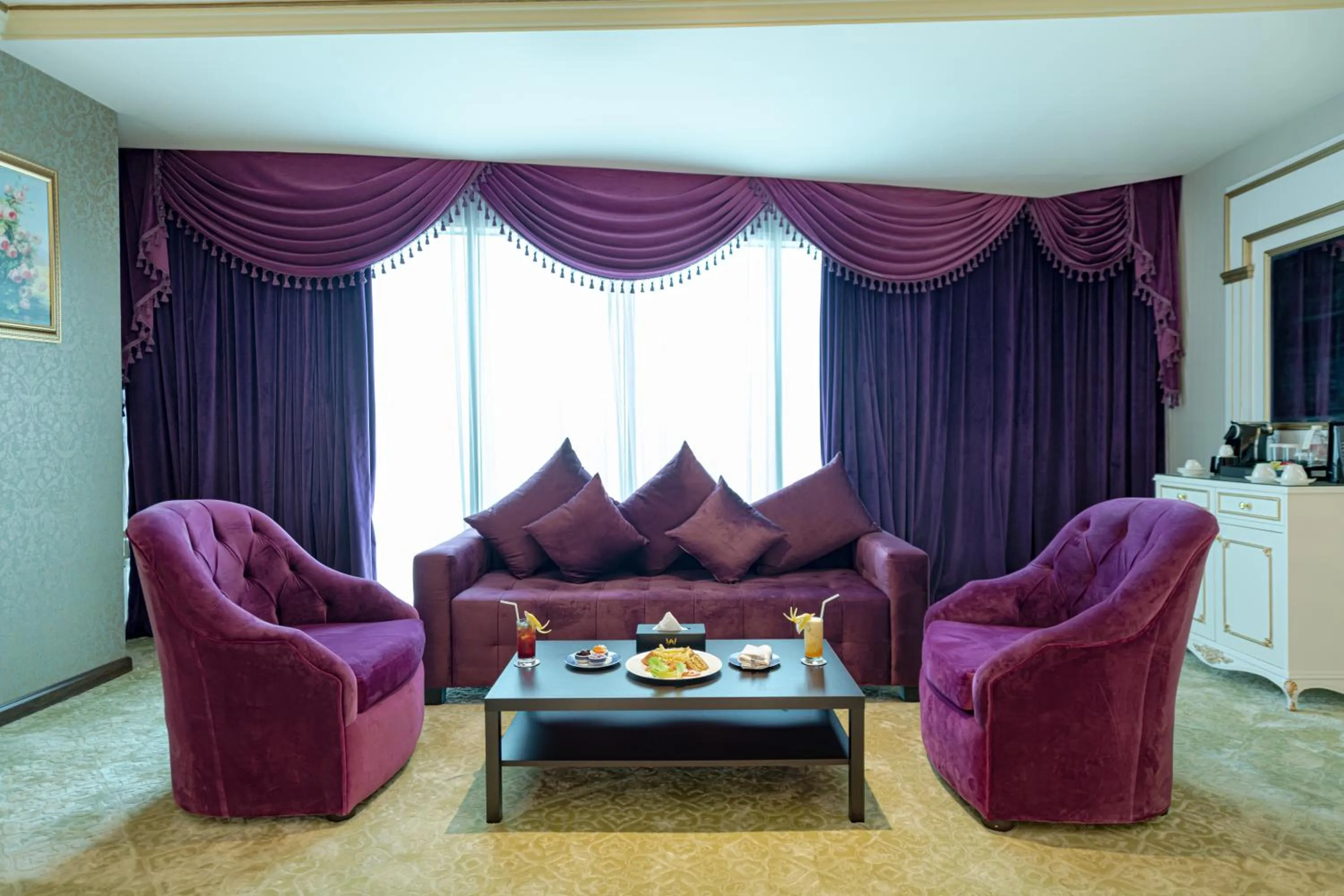 Seating area in WA Hotel