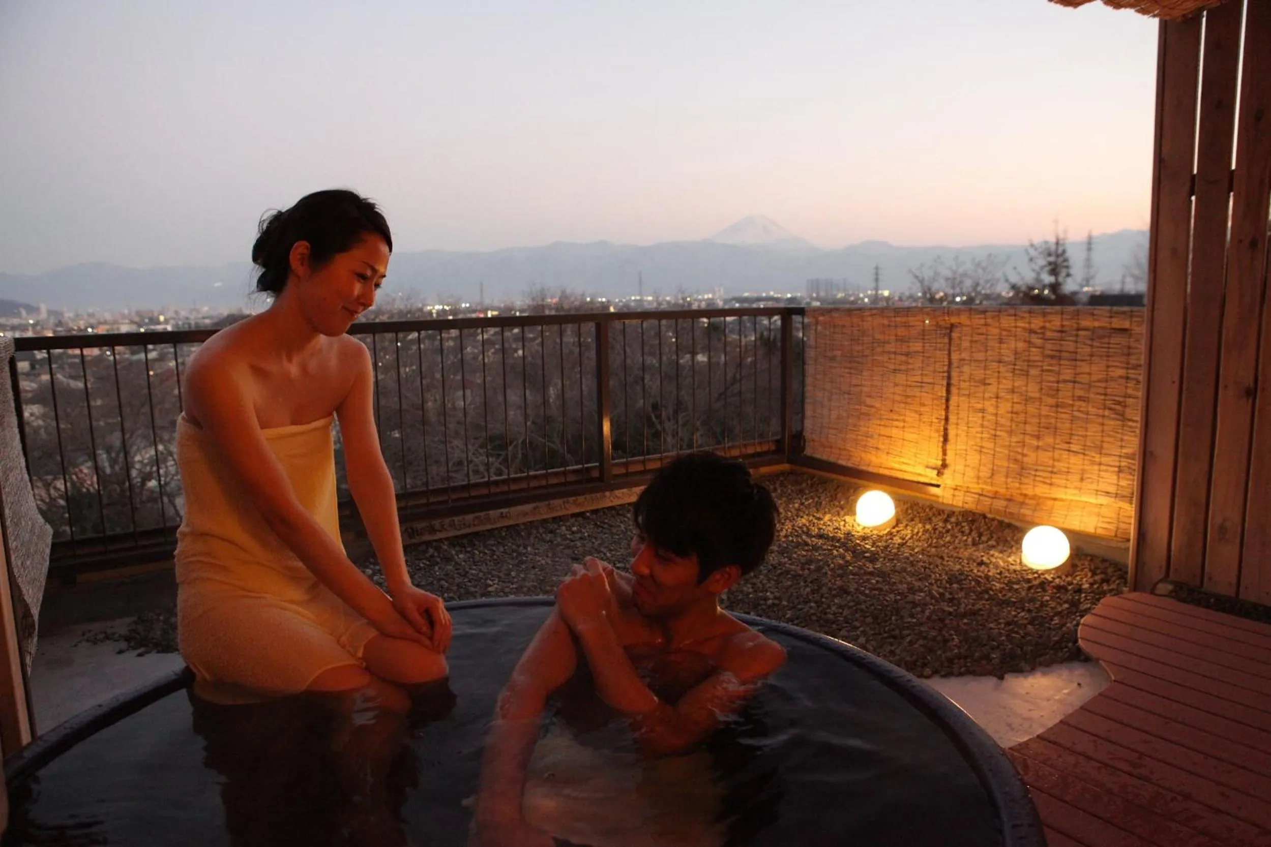 Hot Spring Bath in Hotel Kaminoyu Onsen