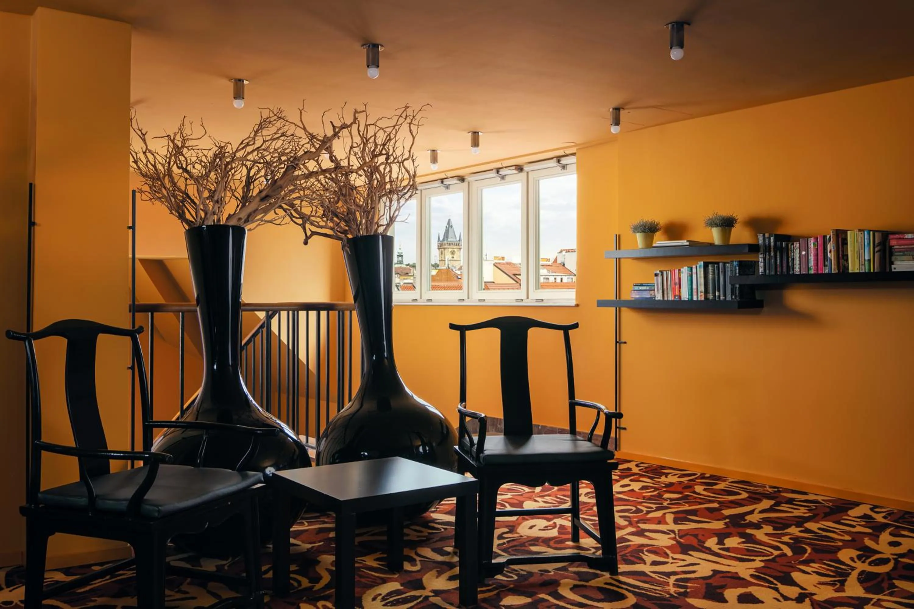 Seating area in Perla Hotel