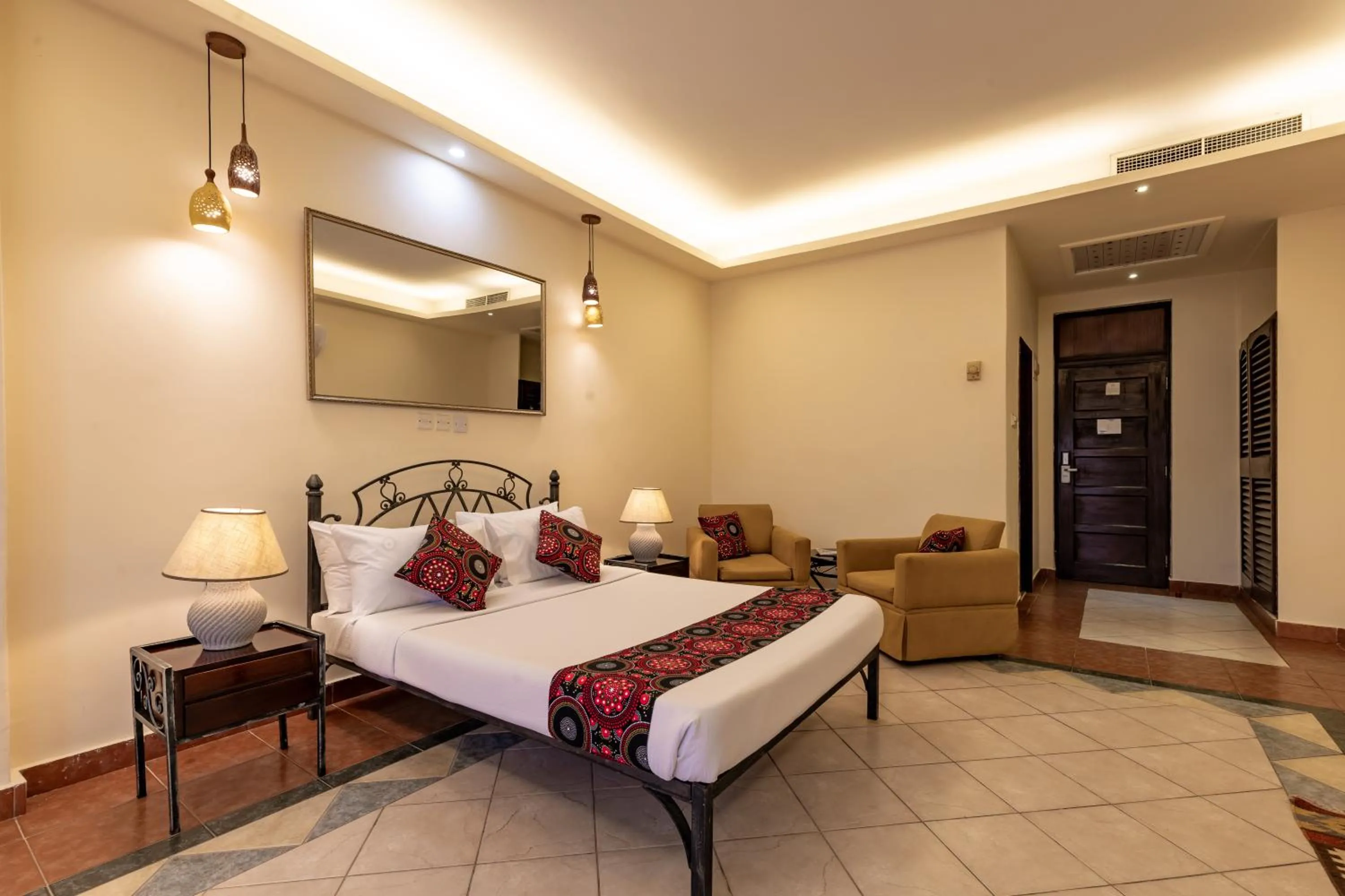 Bed in Sentrim Castle Royal Hotel