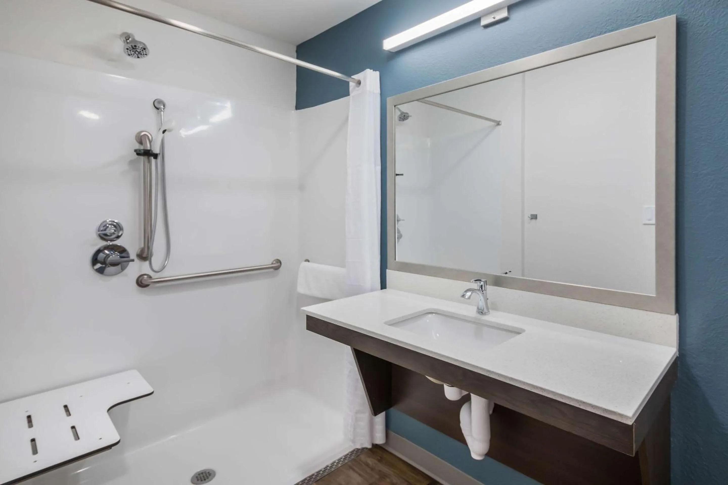 Bathroom in WoodSpring Suites Round Rock-Austin North