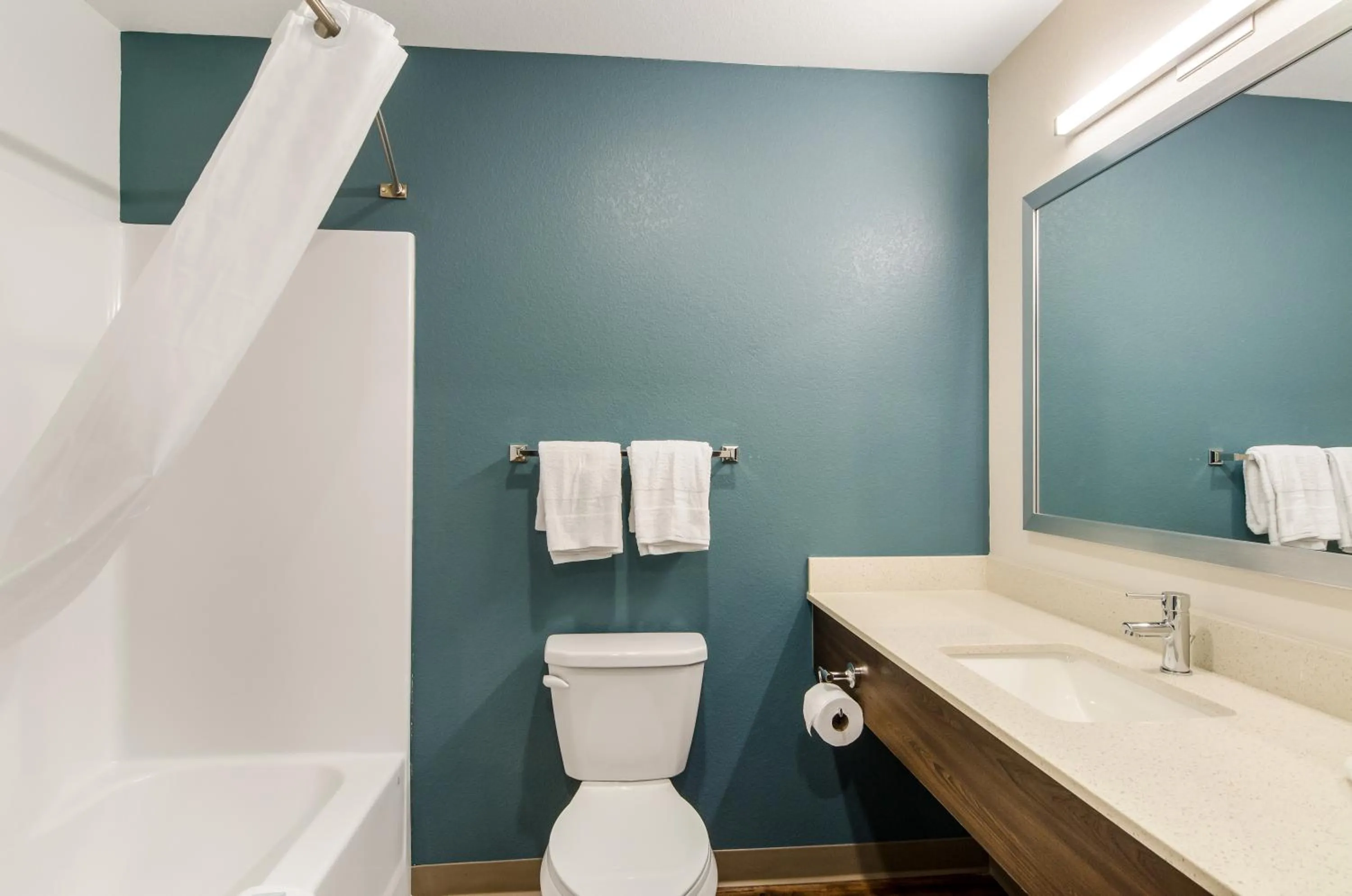 Bathroom in WoodSpring Suites Thornton-North Denver