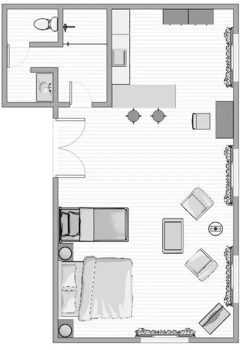 Photo of the whole room in Eurohotel