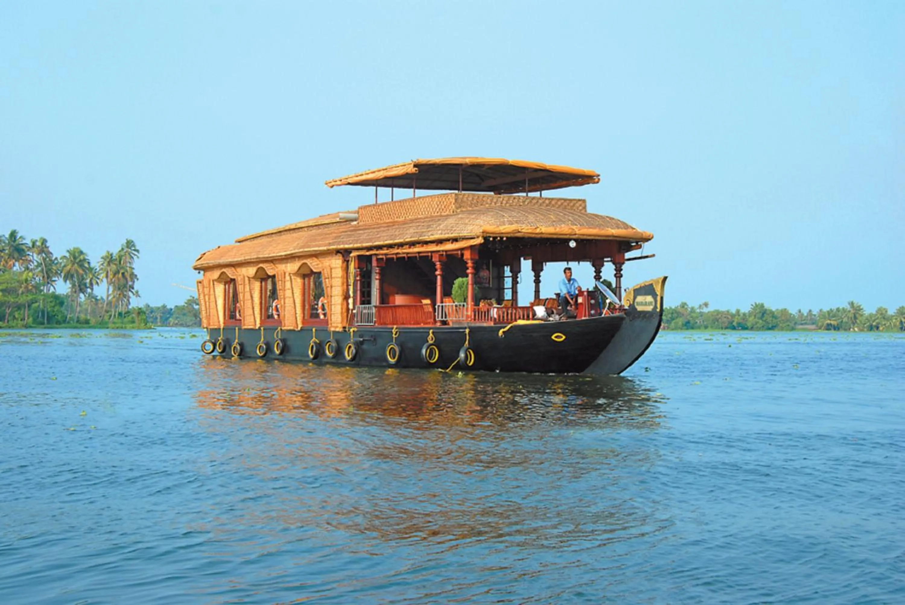 River view in Sterling Houseboats Lake Palace, Alleppey