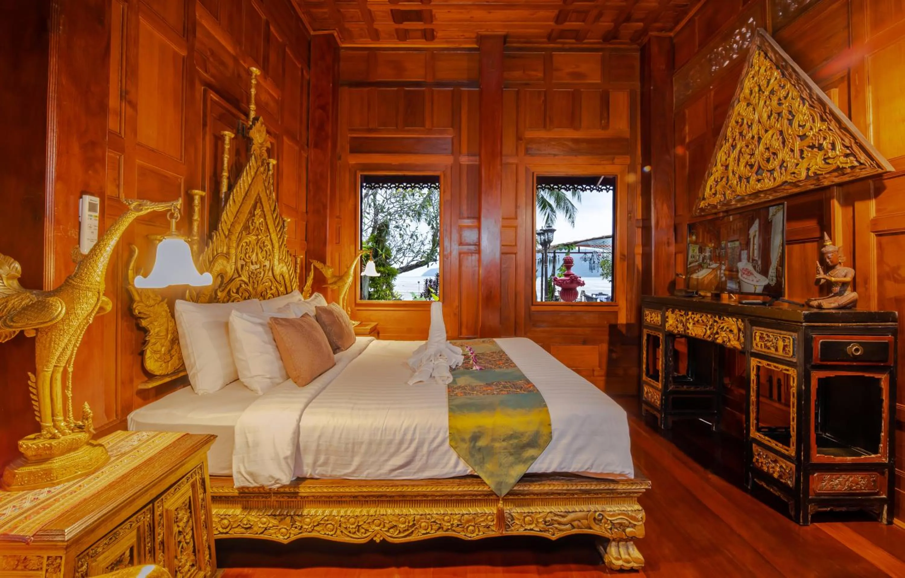 Bed in Royal Thai Villa Phuket - SHA Extra Plus