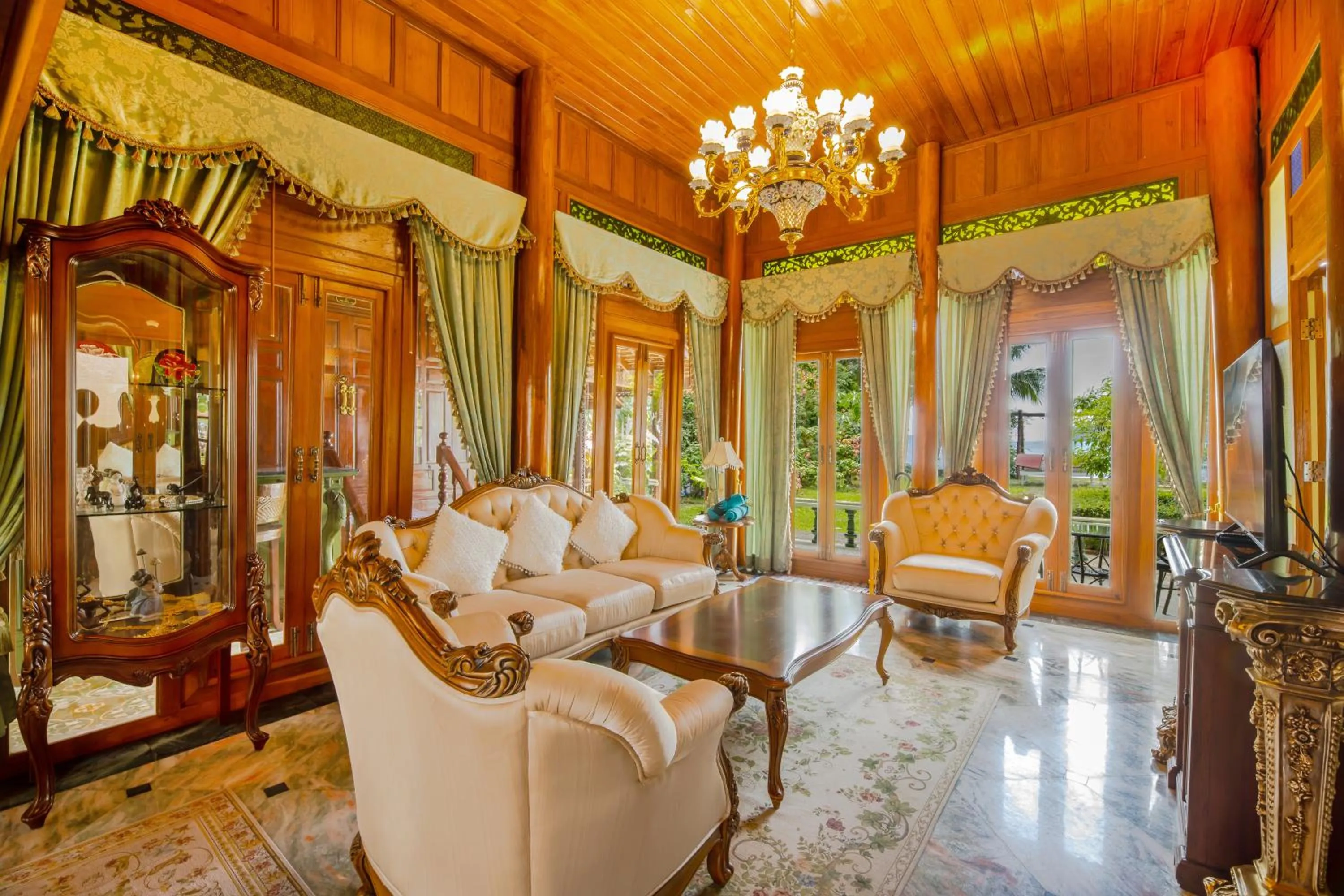 Living room in Royal Thai Villa Phuket - SHA Extra Plus