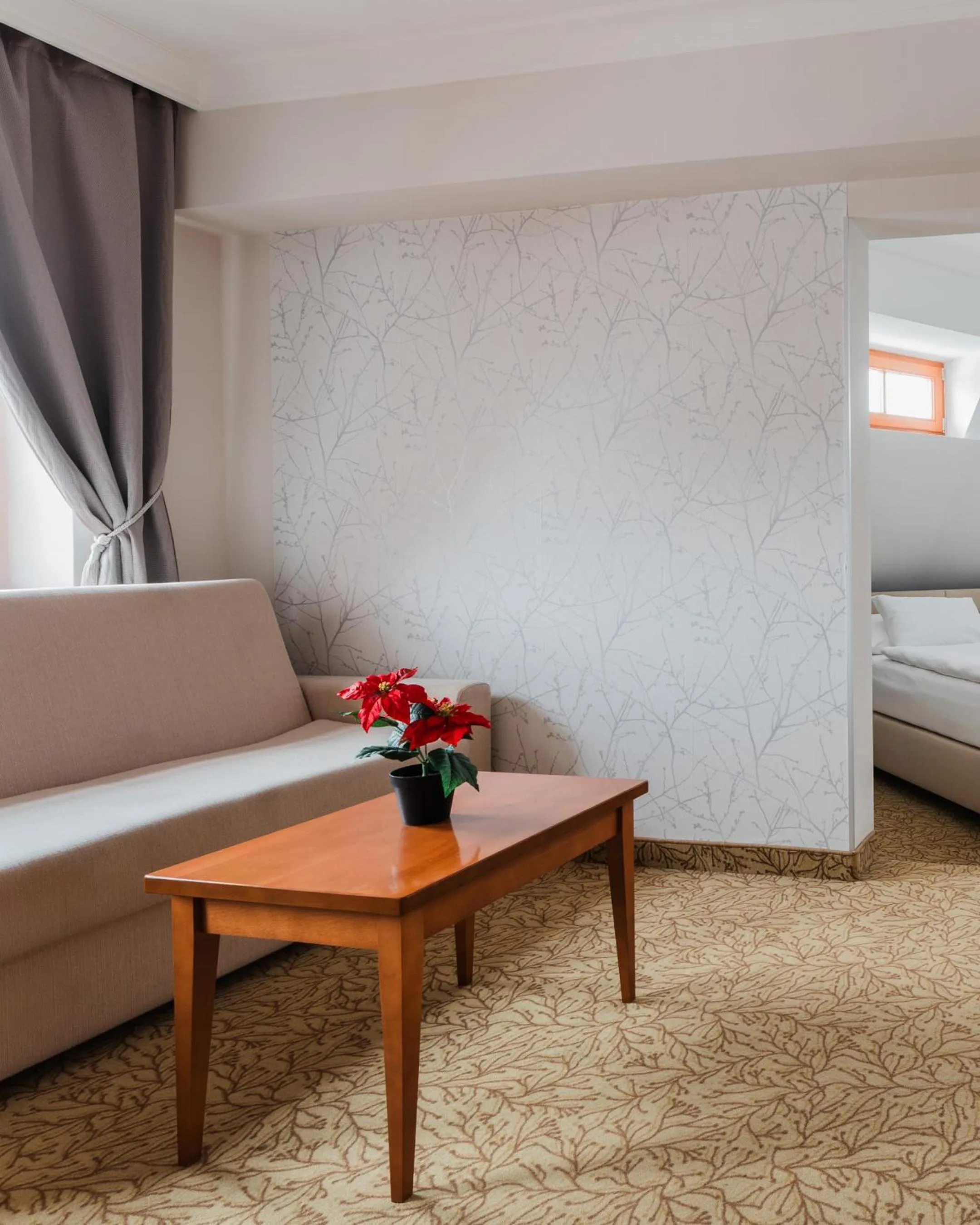 Living room, Bed in Hotel VÍTKOVA HORA