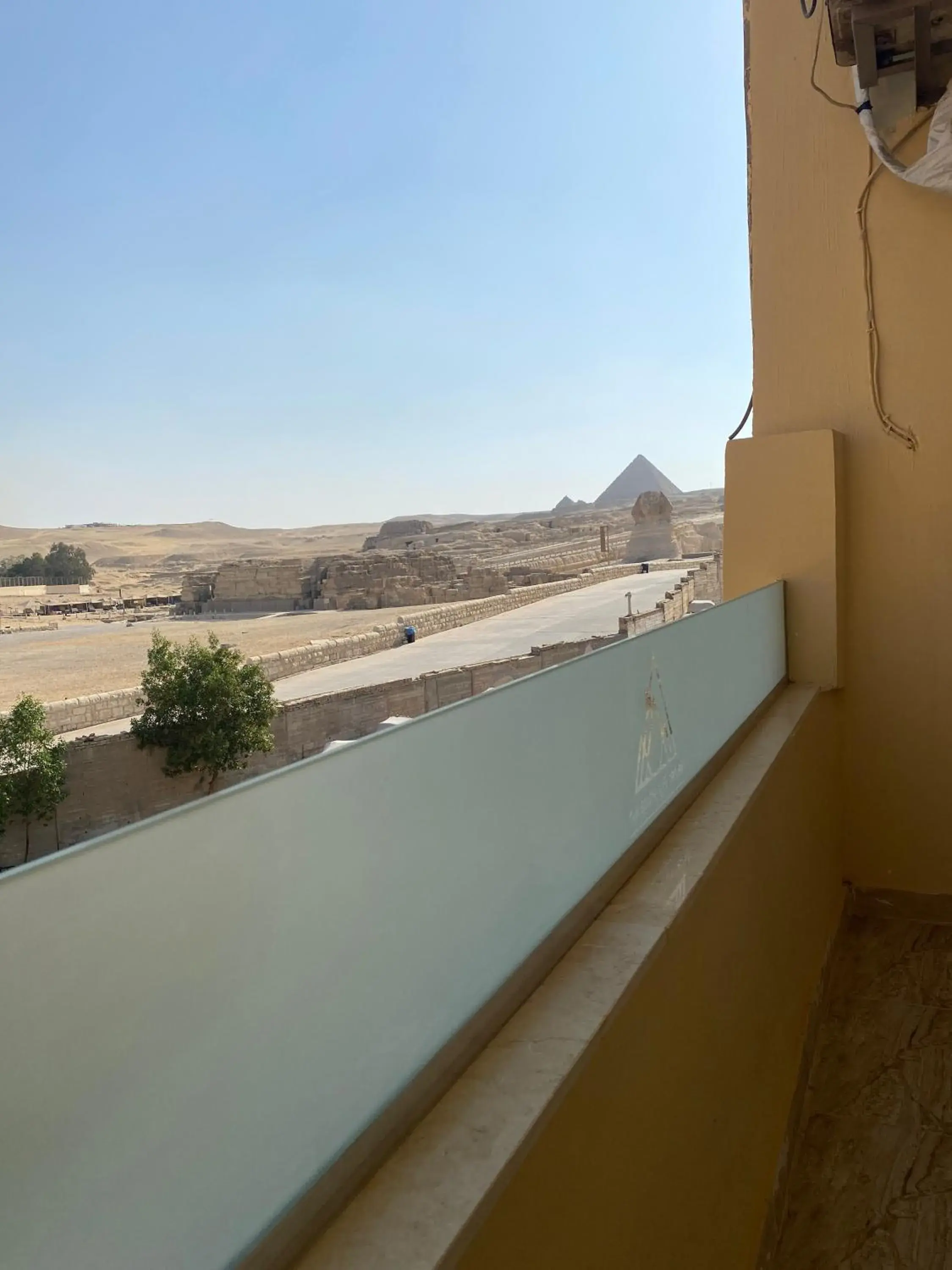 Double pyramids view room with balcony. in Seven Pyramids View Inn Double pyramids view room with balcony. in Seven Pyramids View Inn
