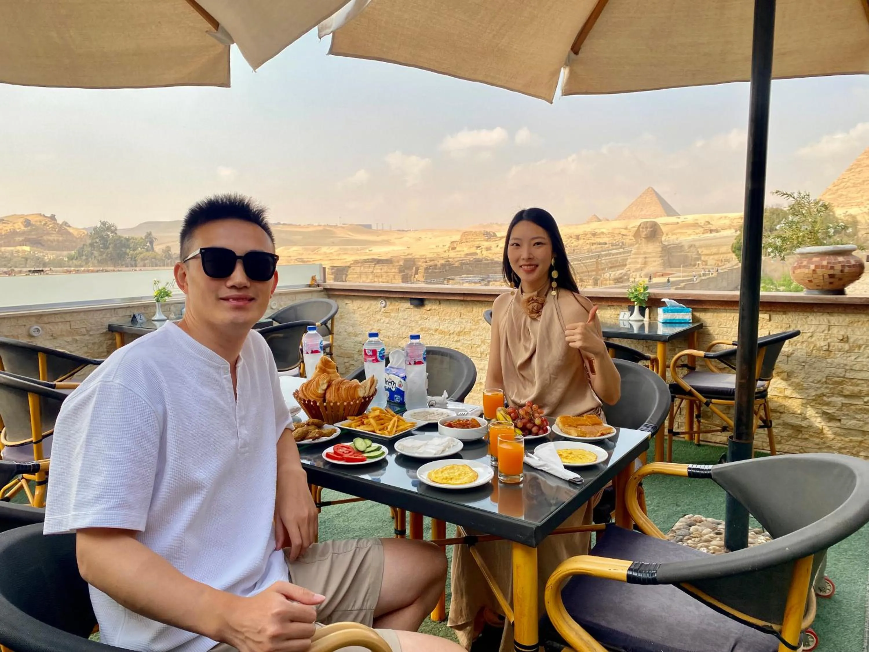 Patio in Seven Pyramids View Inn