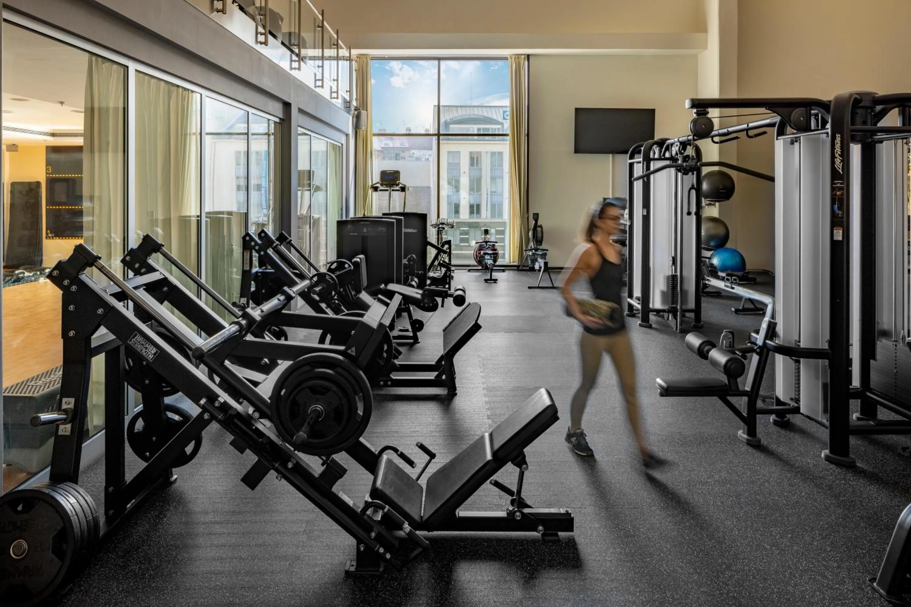 Fitness centre/facilities in Hilton Prague Hotel