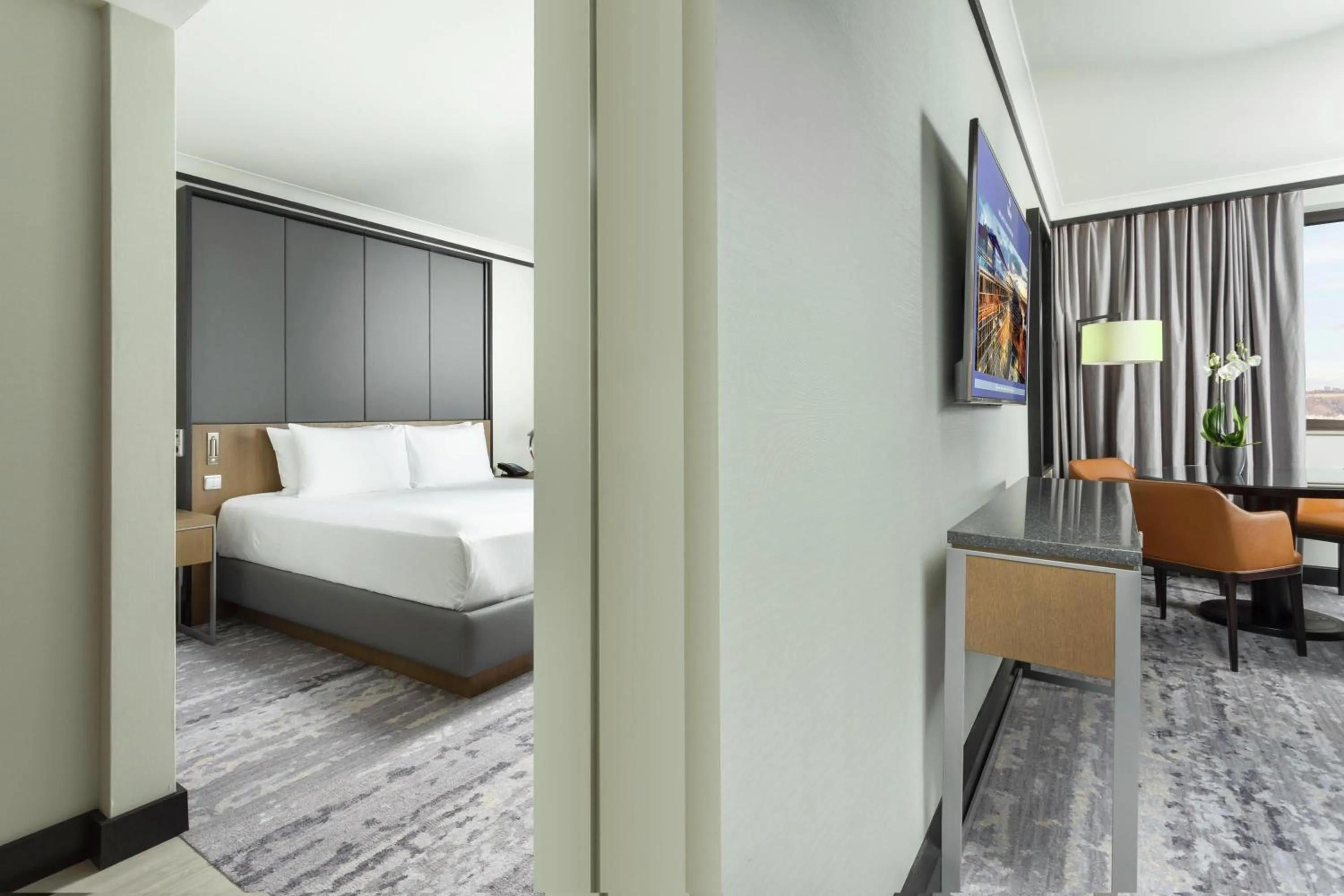 Bed in Hilton Prague Atrium