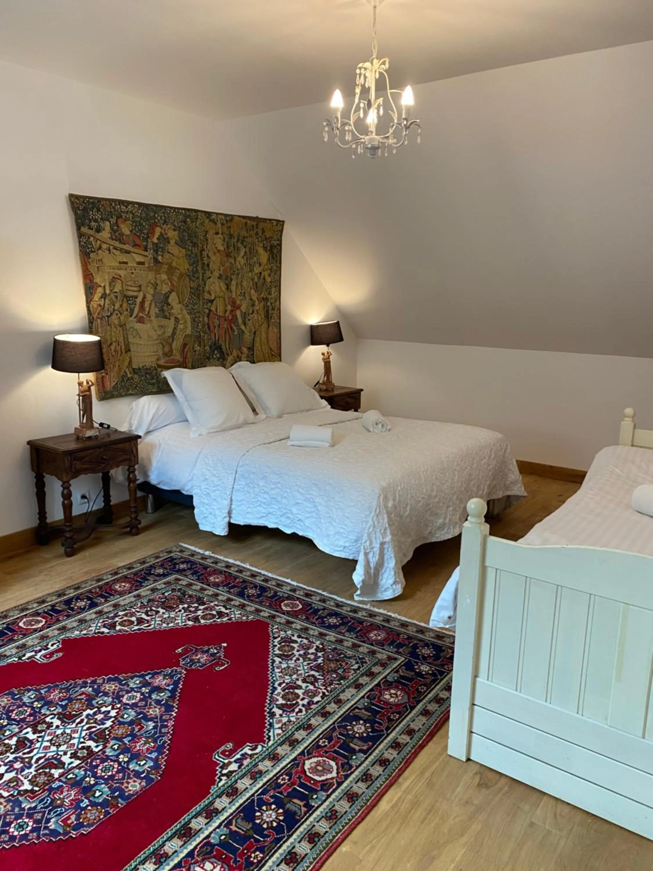 Bed in Maison d'hôtes Moulin du Bas Pesé