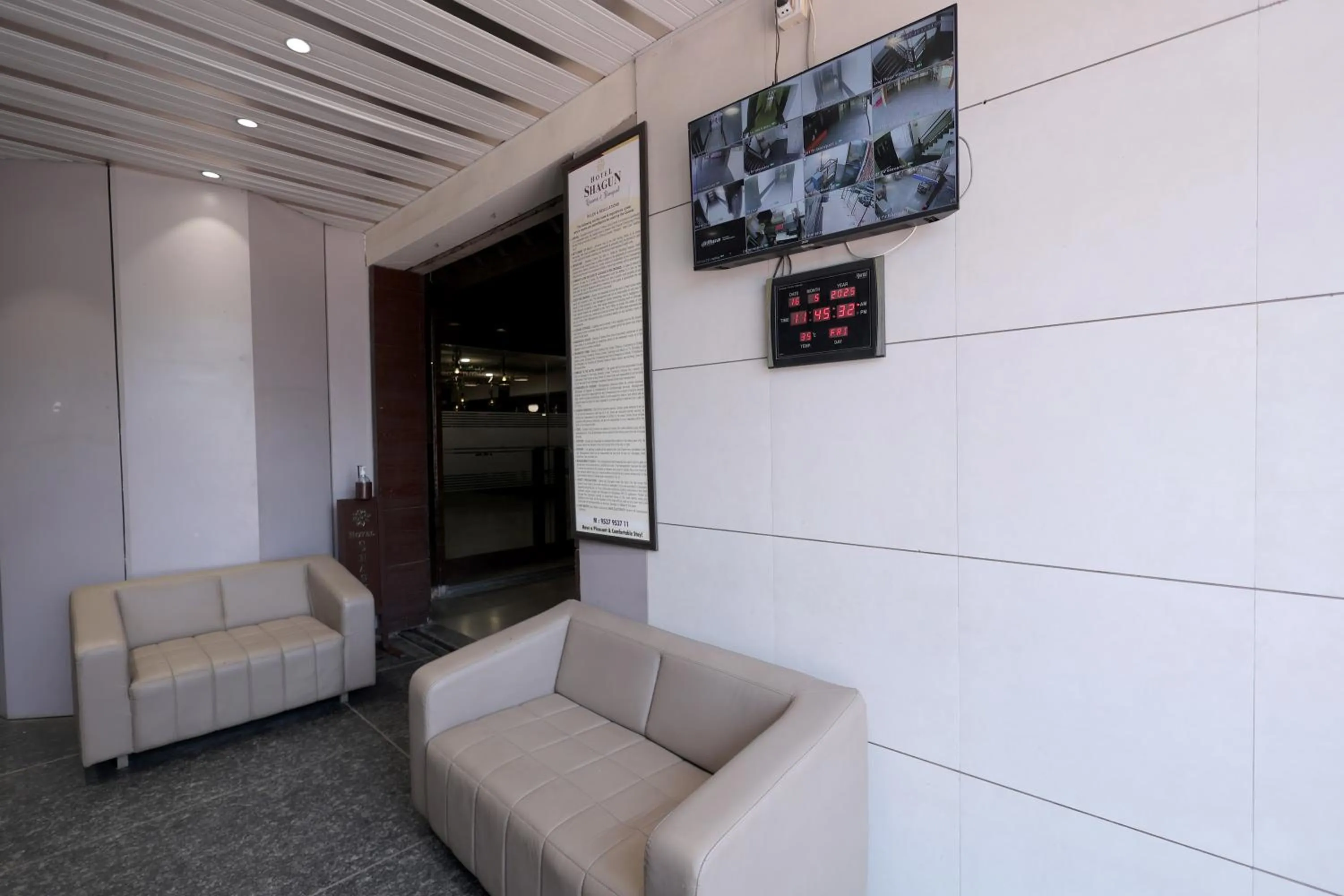 Seating area in Hotel Shagun, Piplod City Centre Surat