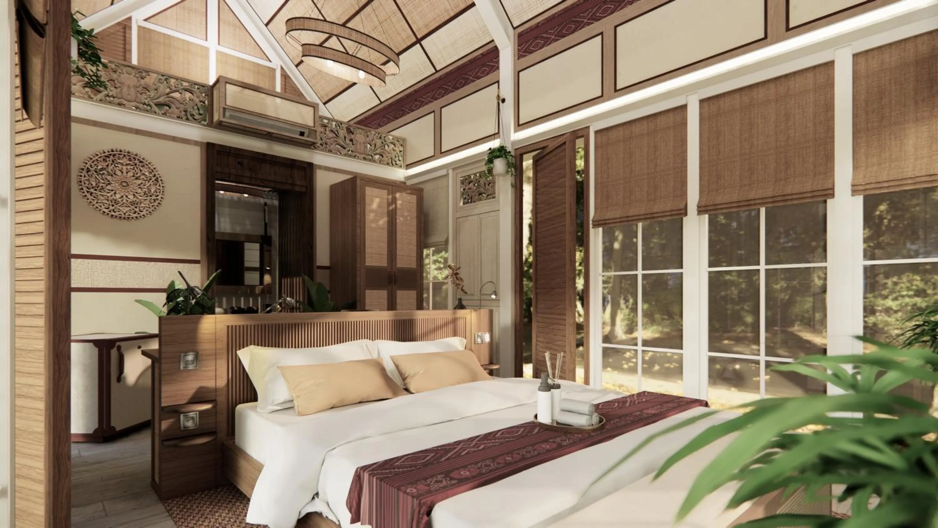 Bed in Jawa Jiwa G-Land Resort