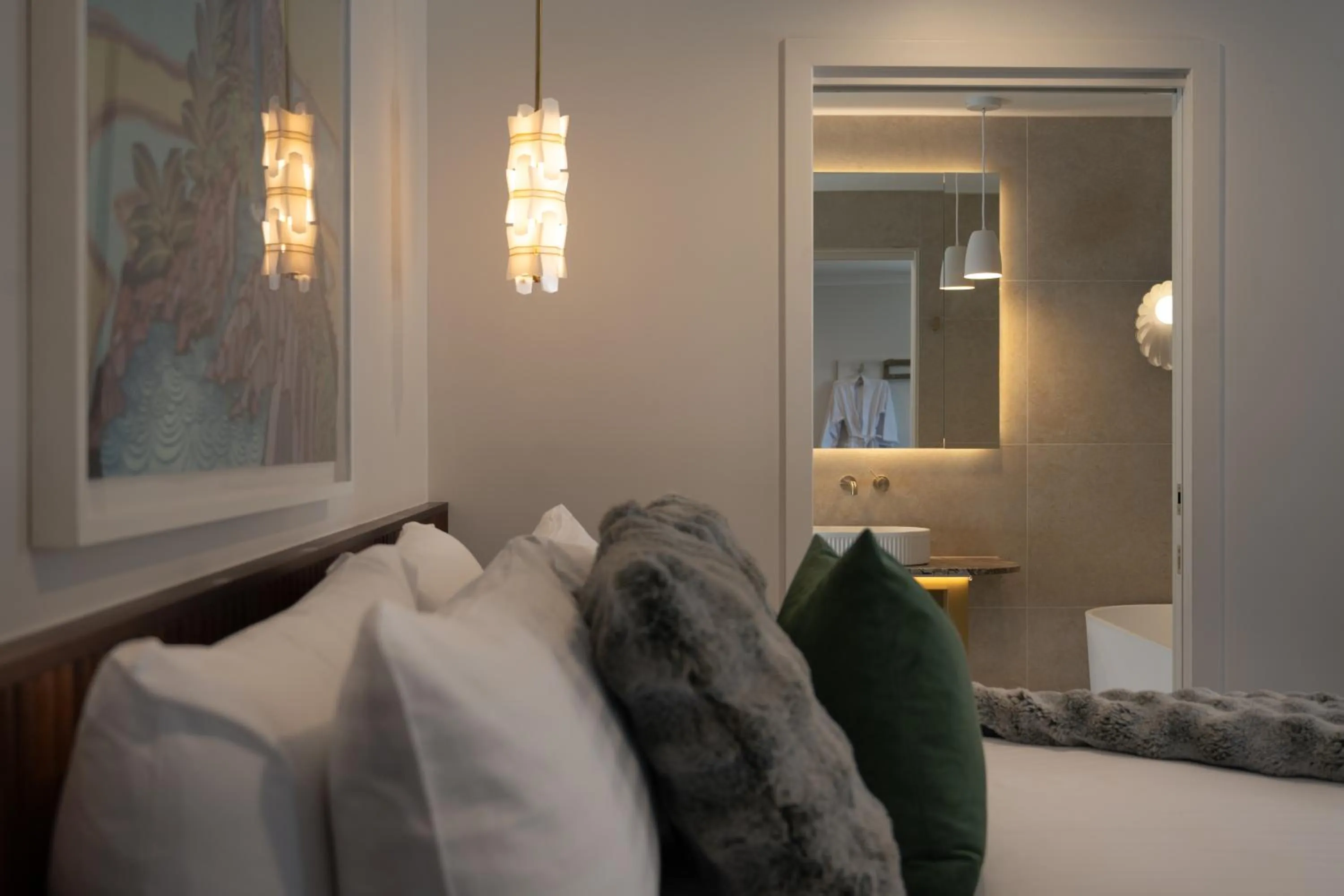 Bed in Risby Cove Boutique Hotel