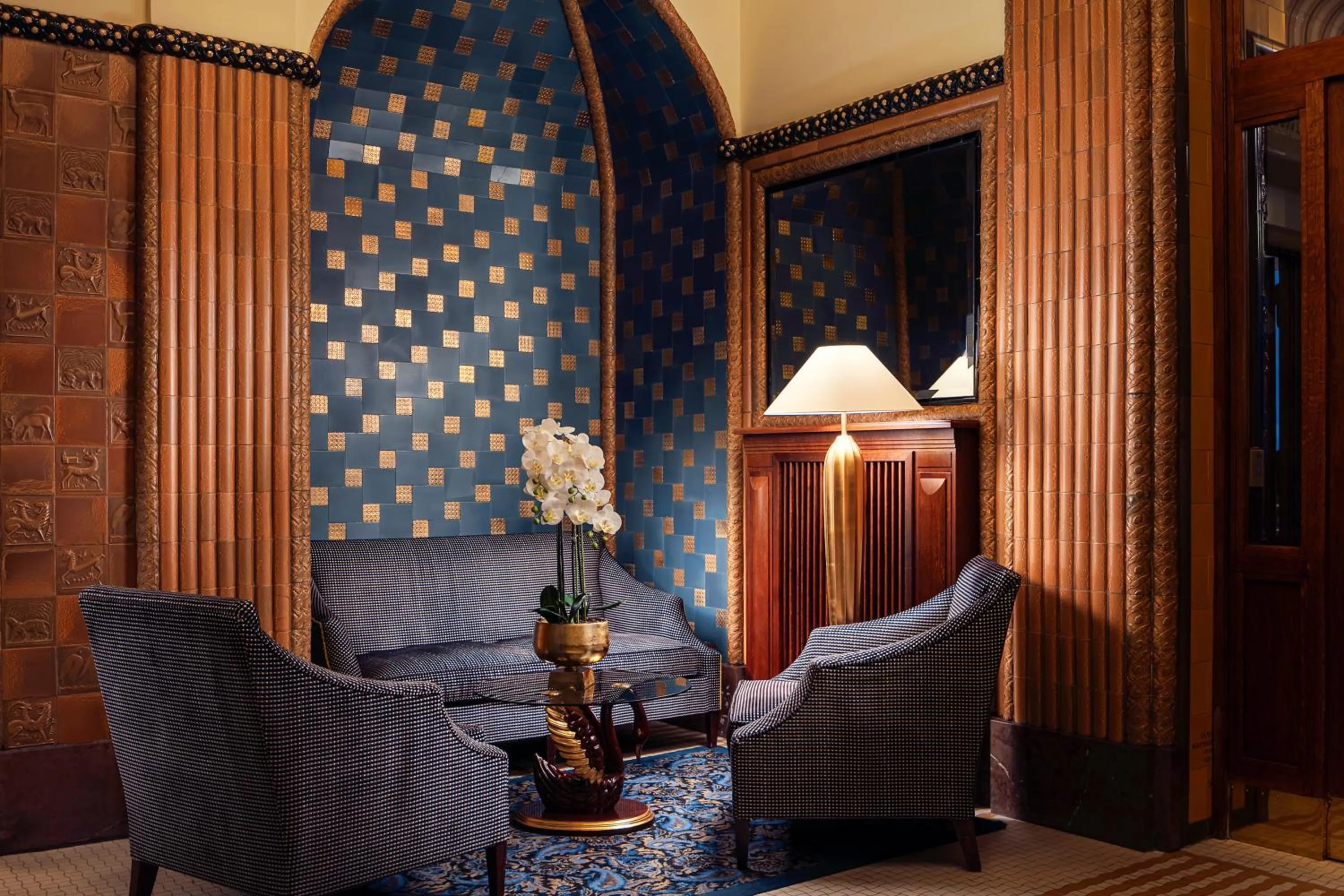 Lobby or reception in Art Deco Imperial Hotel