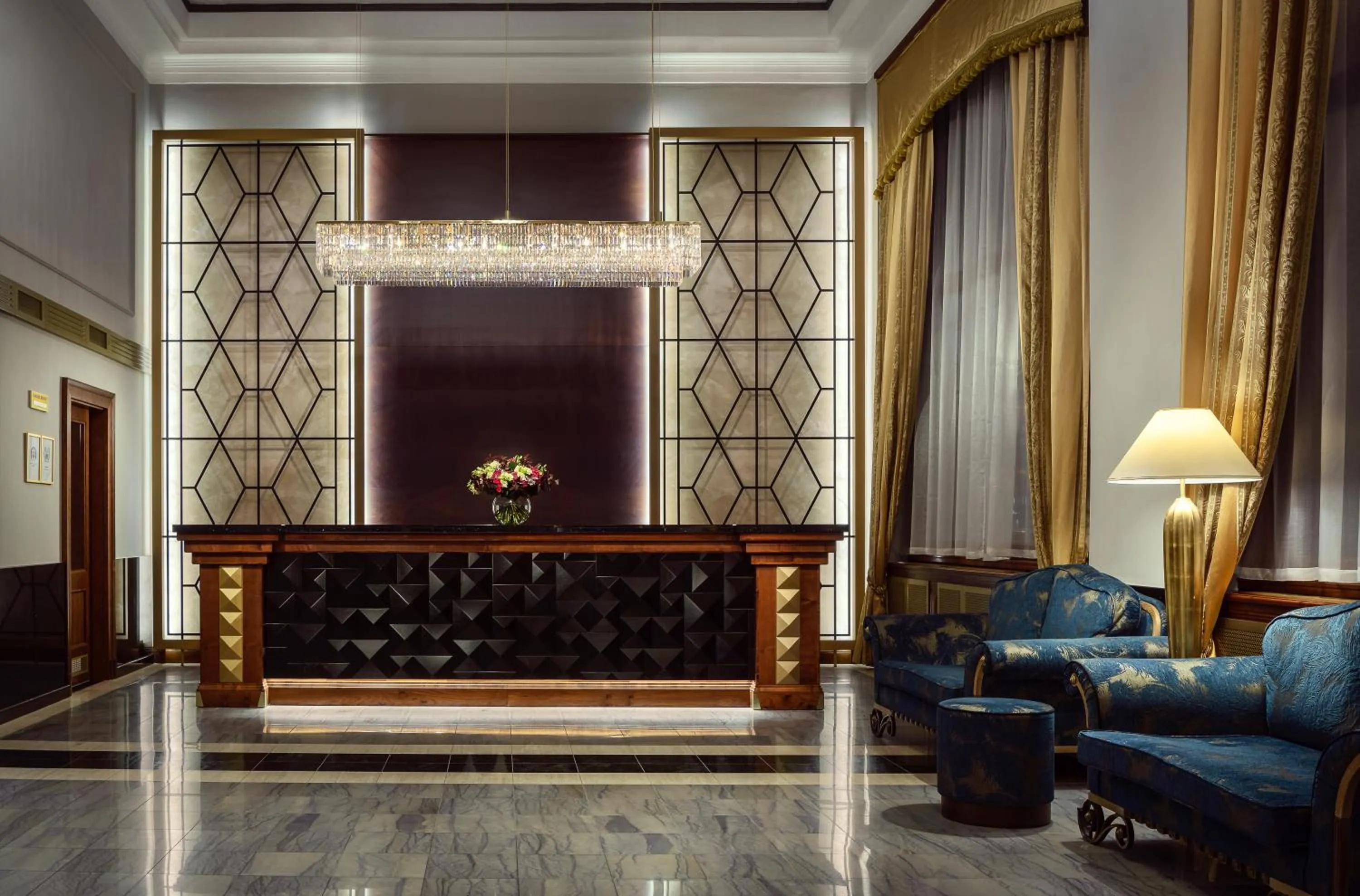Lobby or reception in Art Deco Imperial Hotel