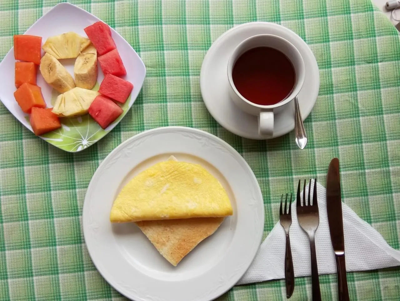 Continental breakfast in Shiva House
