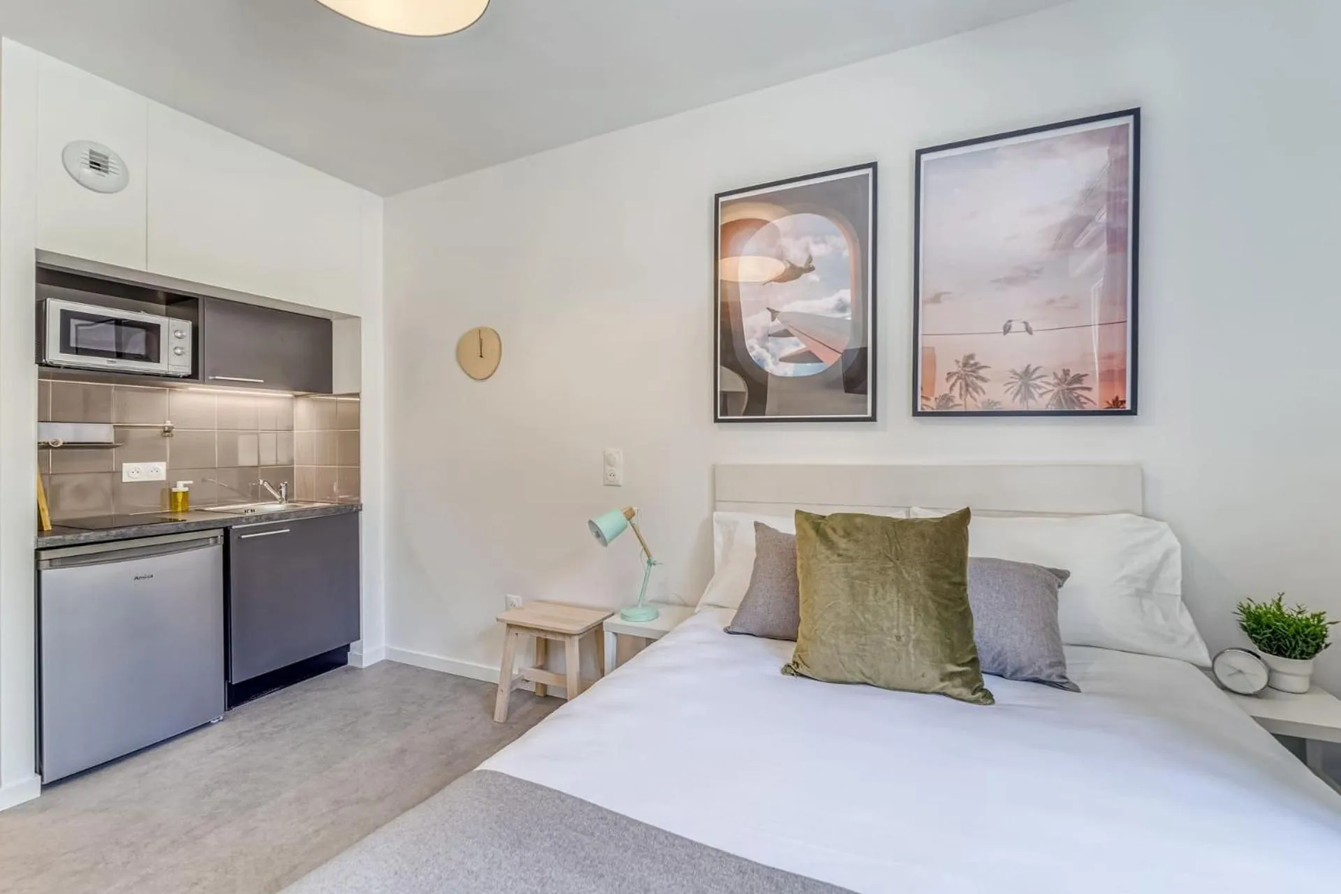 Kitchen or kitchenette, Bed in Student Factory Metz Trèves