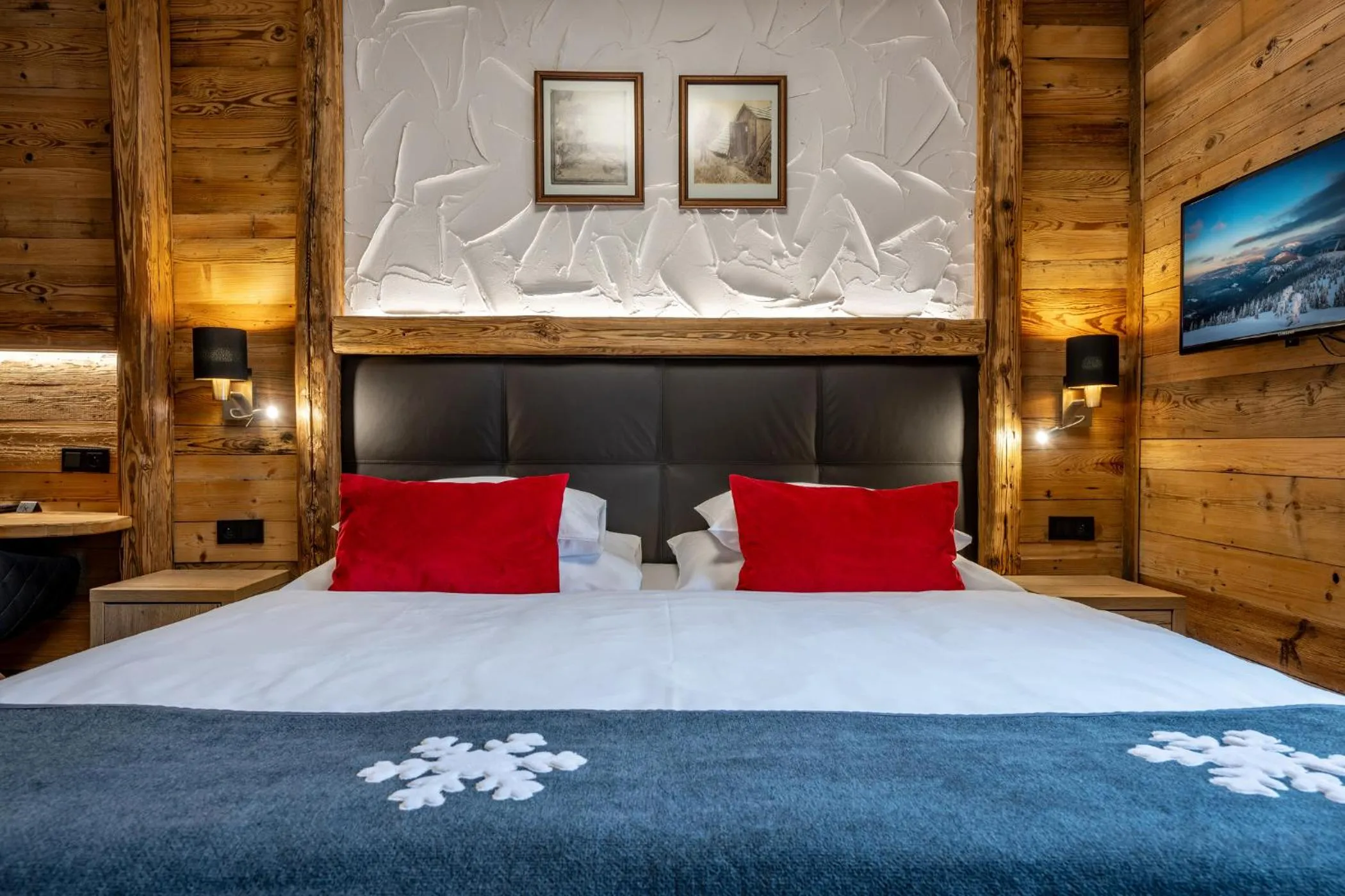 Bed in Hotel Olympie