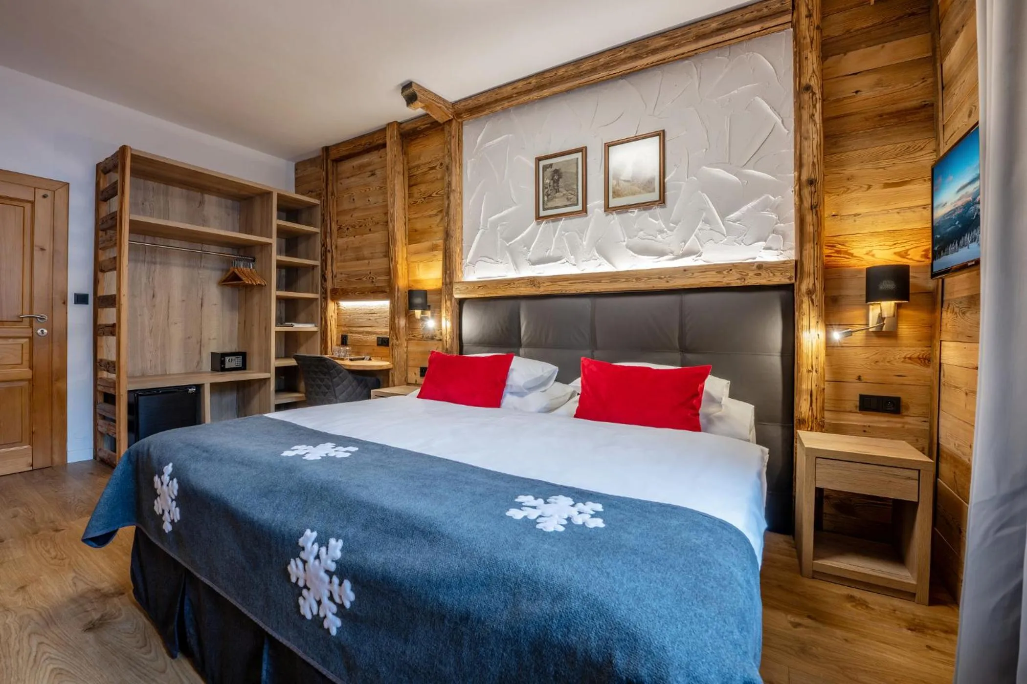 Bed in Hotel Olympie