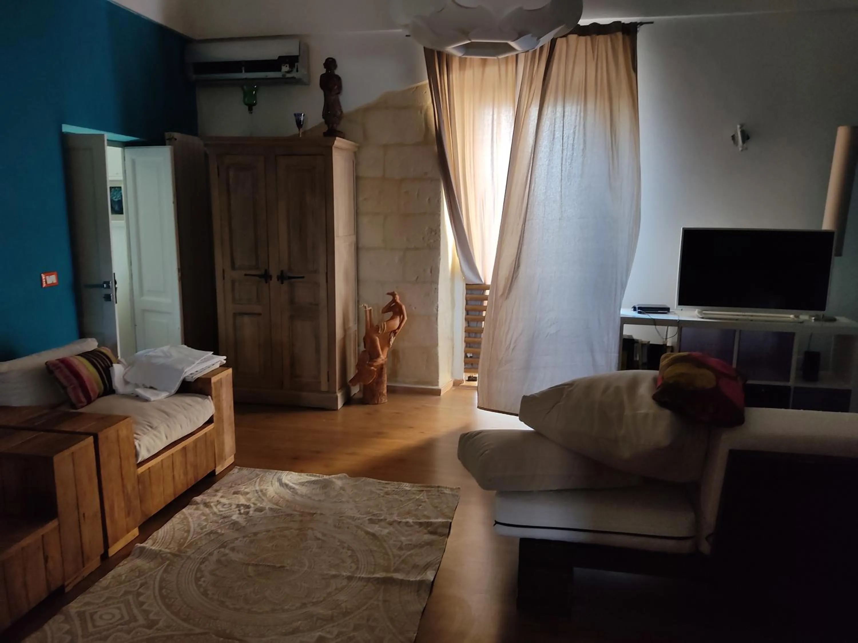 Living room, Bed in Aparthotel Masseria Villa Marchesi