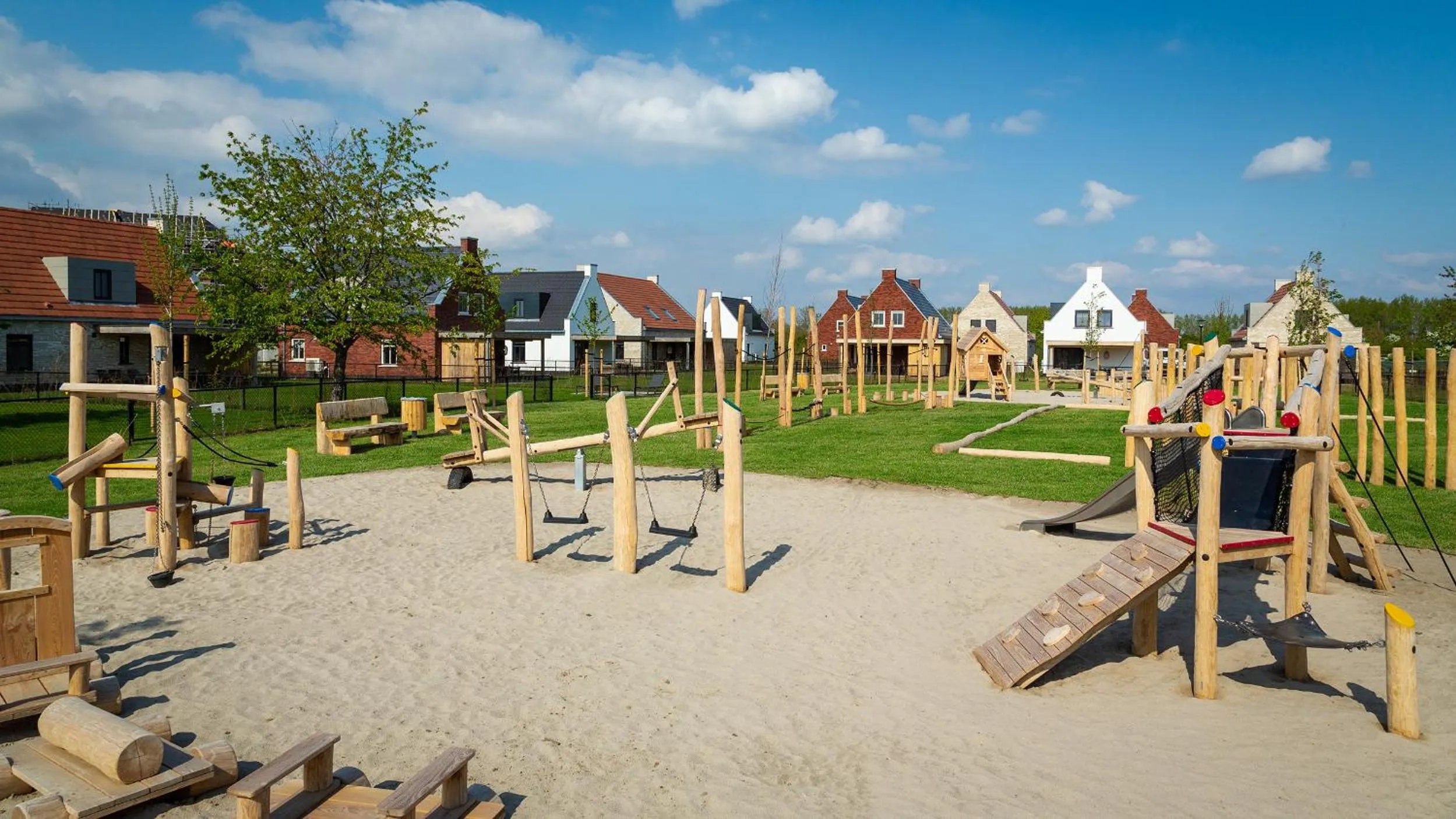 Children play ground in Parc Maasresidence Thorn
