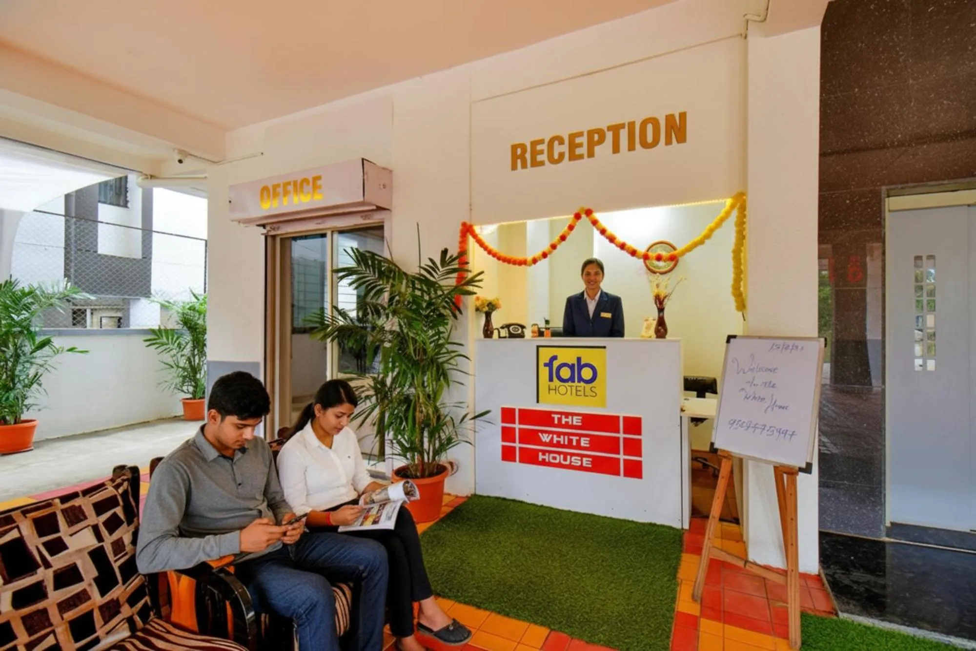 Lobby or reception in FabHotel White House - Nr Sinhagad speciality Hospital