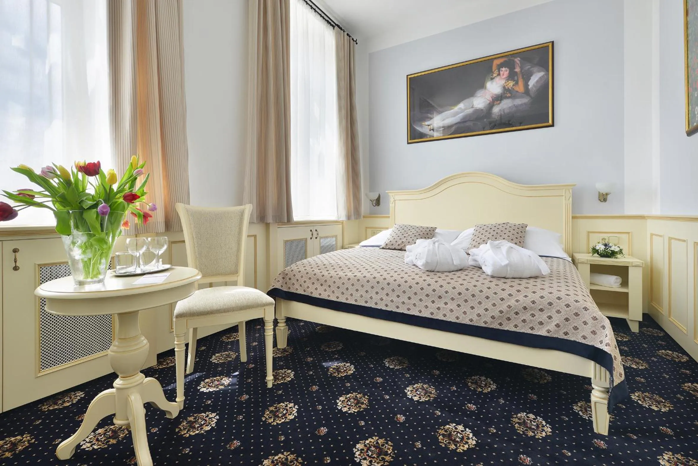 Bed in Hotel Podhrad