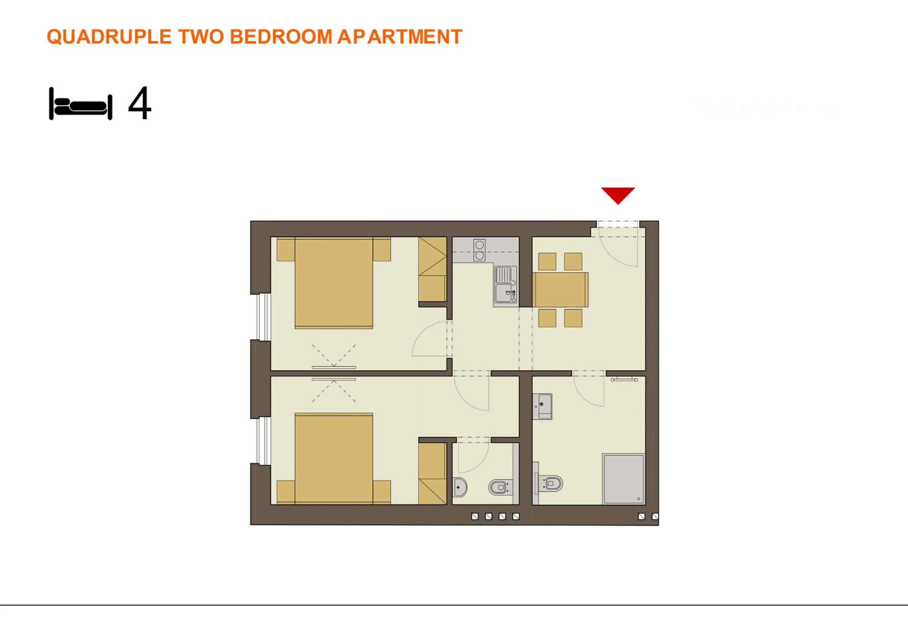 Floor plan in Downtown Suites Kodanska