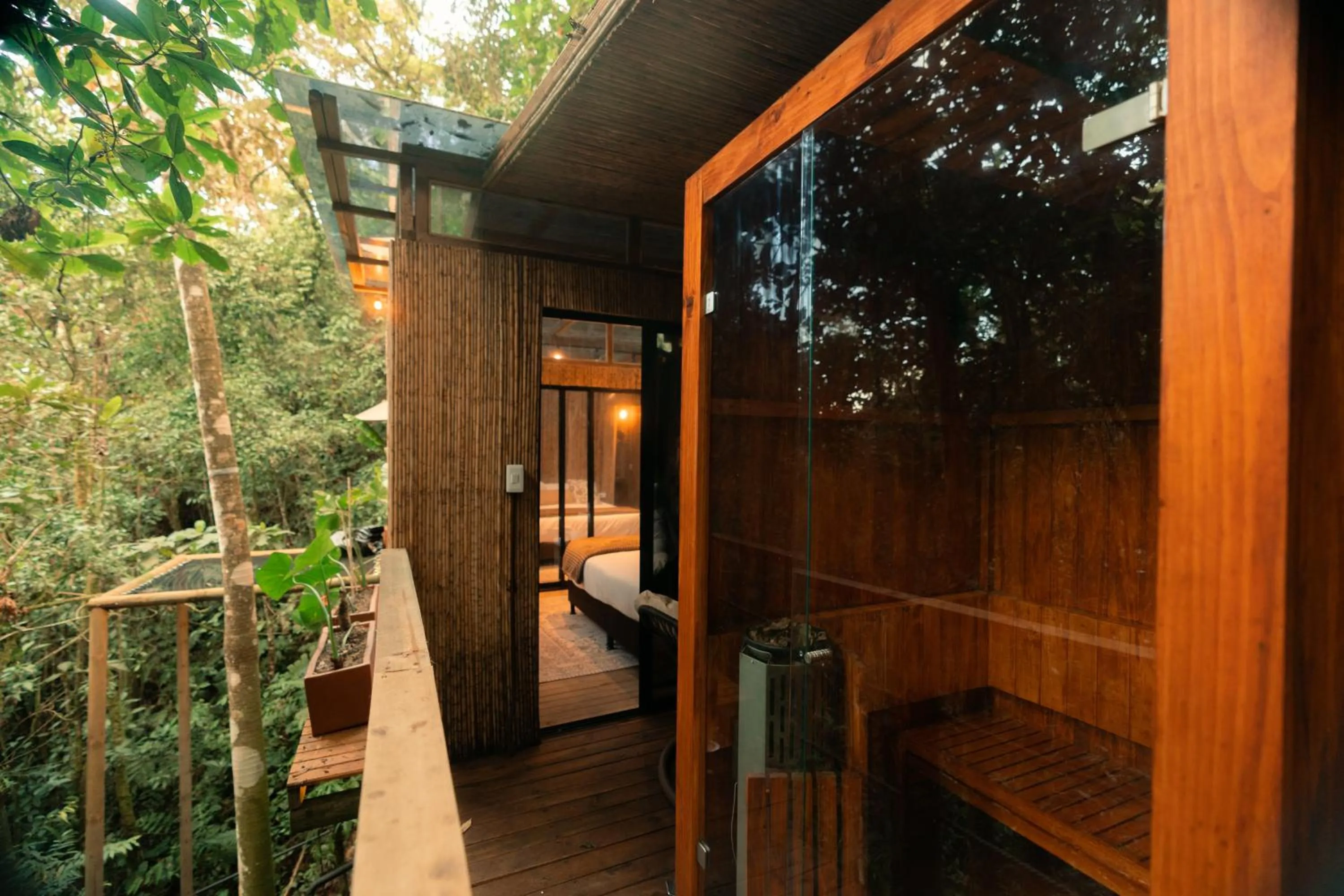 Sauna in BubbleSky Glamping Guatapé