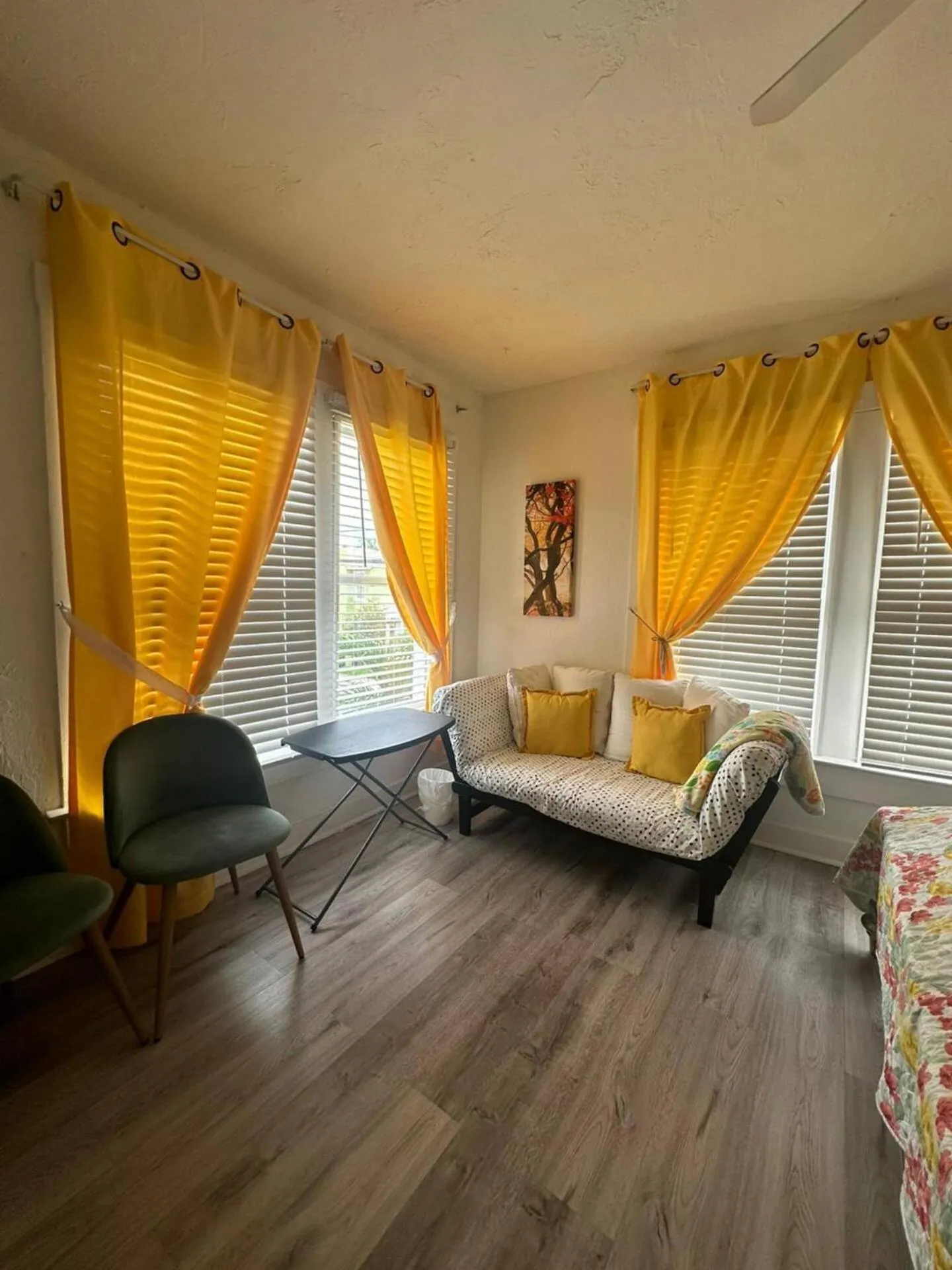 Bed in Olive Studio Apart unit 2 by PMI