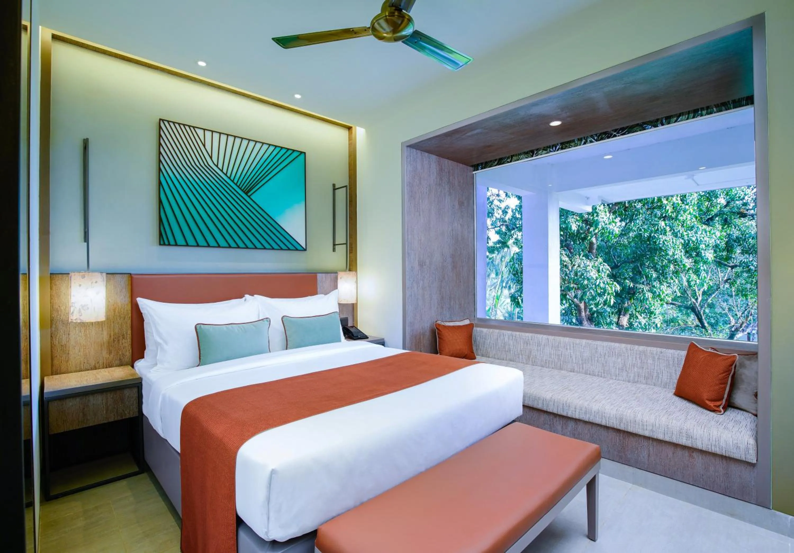 Bed in Amoravida By 7 Apple Resorts, Goa