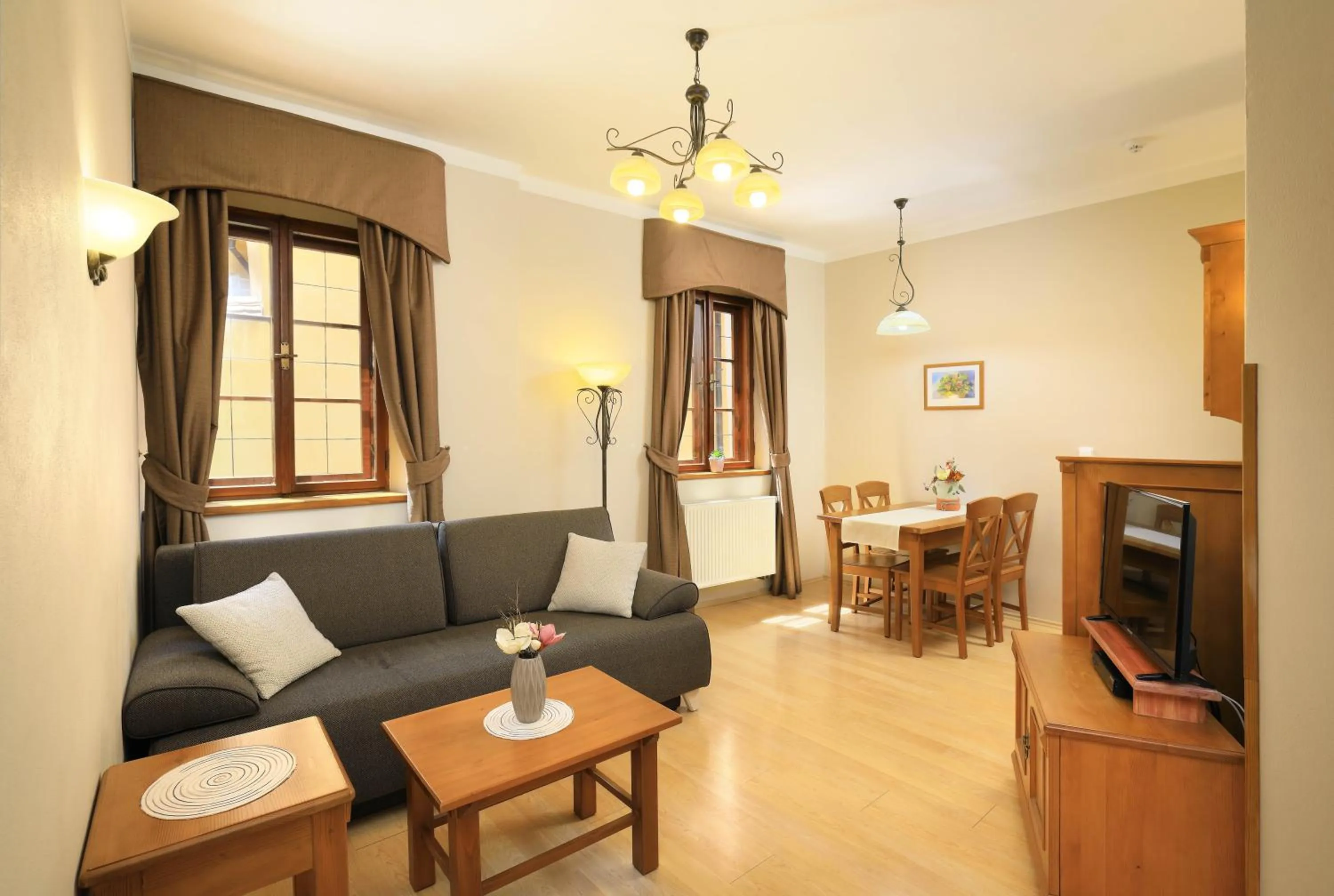 Living room in Castle View Apartments